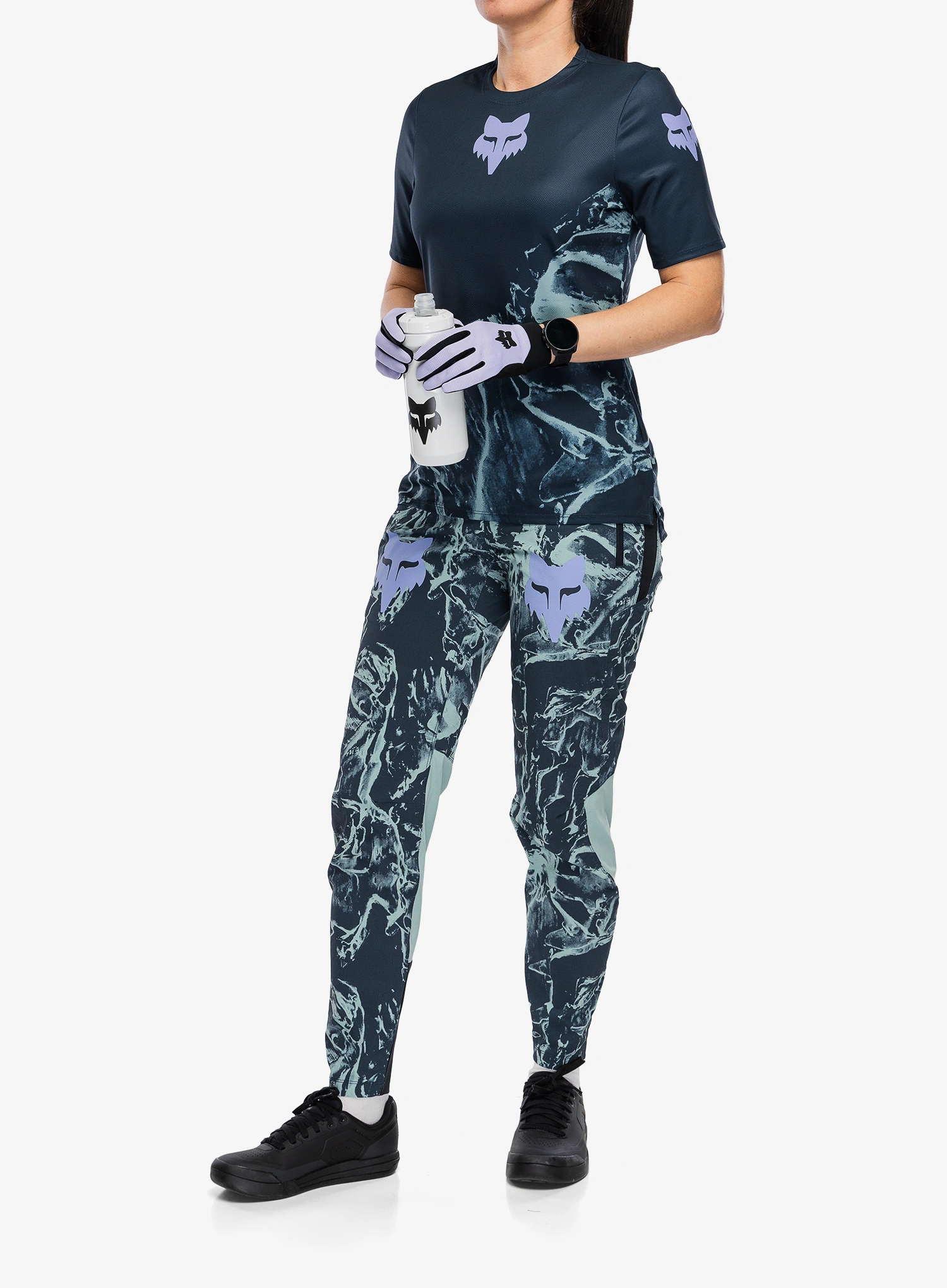 Moteriškos kelnės Fox Ranger Pant Image Print - arctic blue