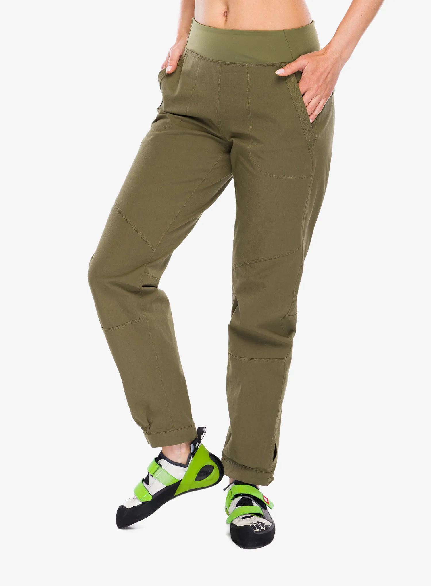 Moteriškos kelnės laipiojimui Patagonia Caliza Rock Pants - tent green
