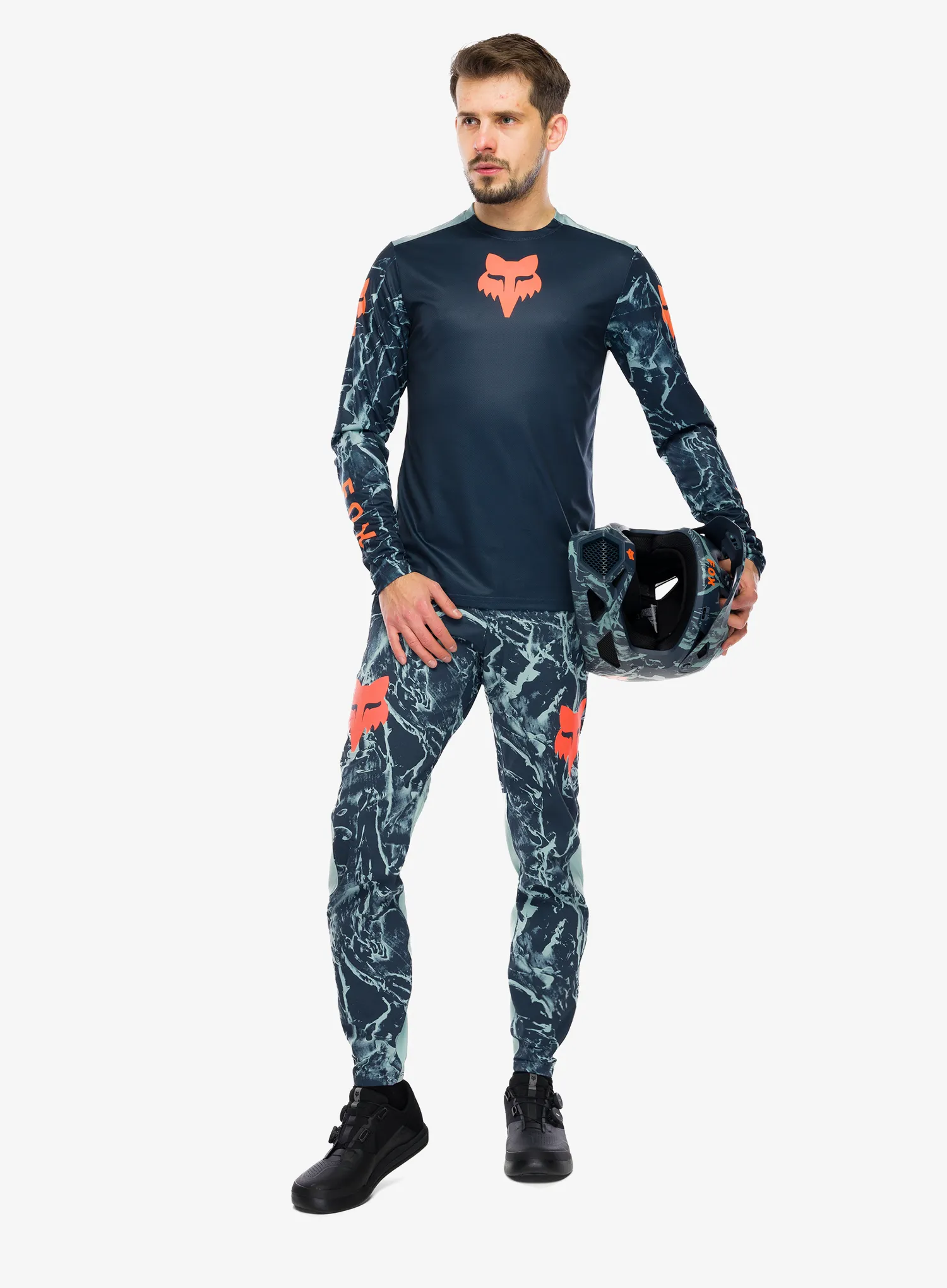 Dviratininko kelnės Fox Ranger Pant Image Print - arctic blue