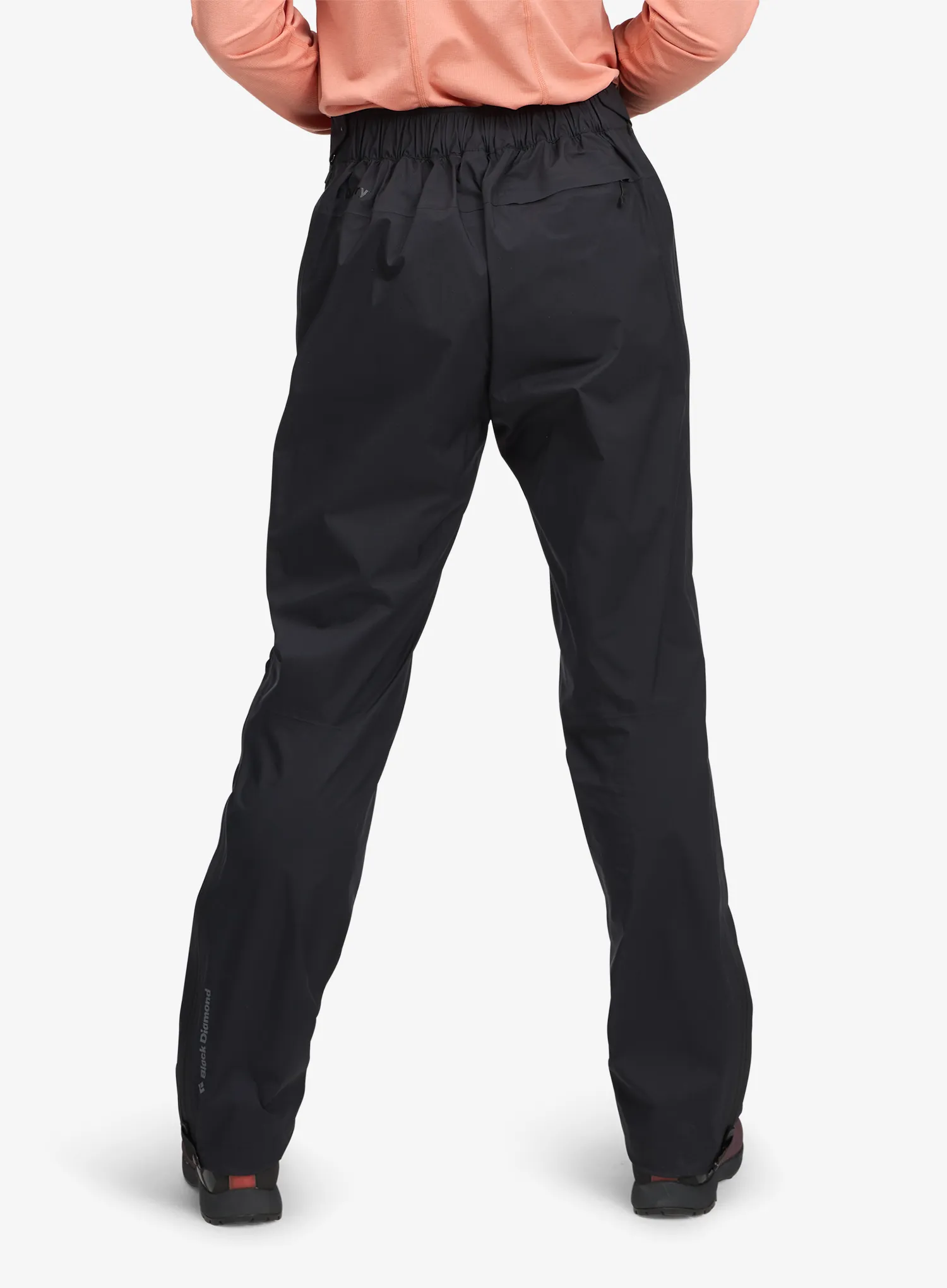 Lietaus kelnės moterims Black Diamond Fineline Stretch FZ Pants - black/black