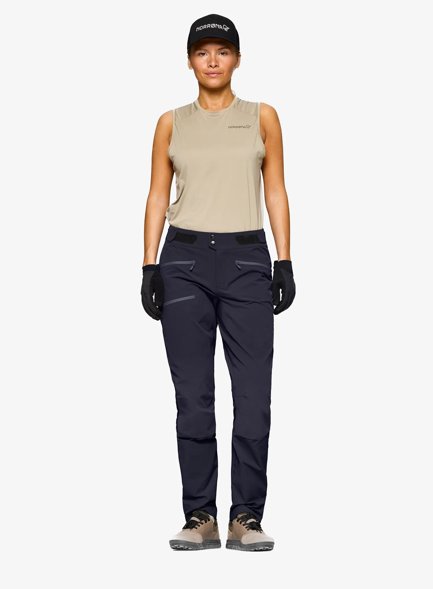 Moteriškos dviračių kelnės Norrona Fjora Flex1 Pants - caviar black