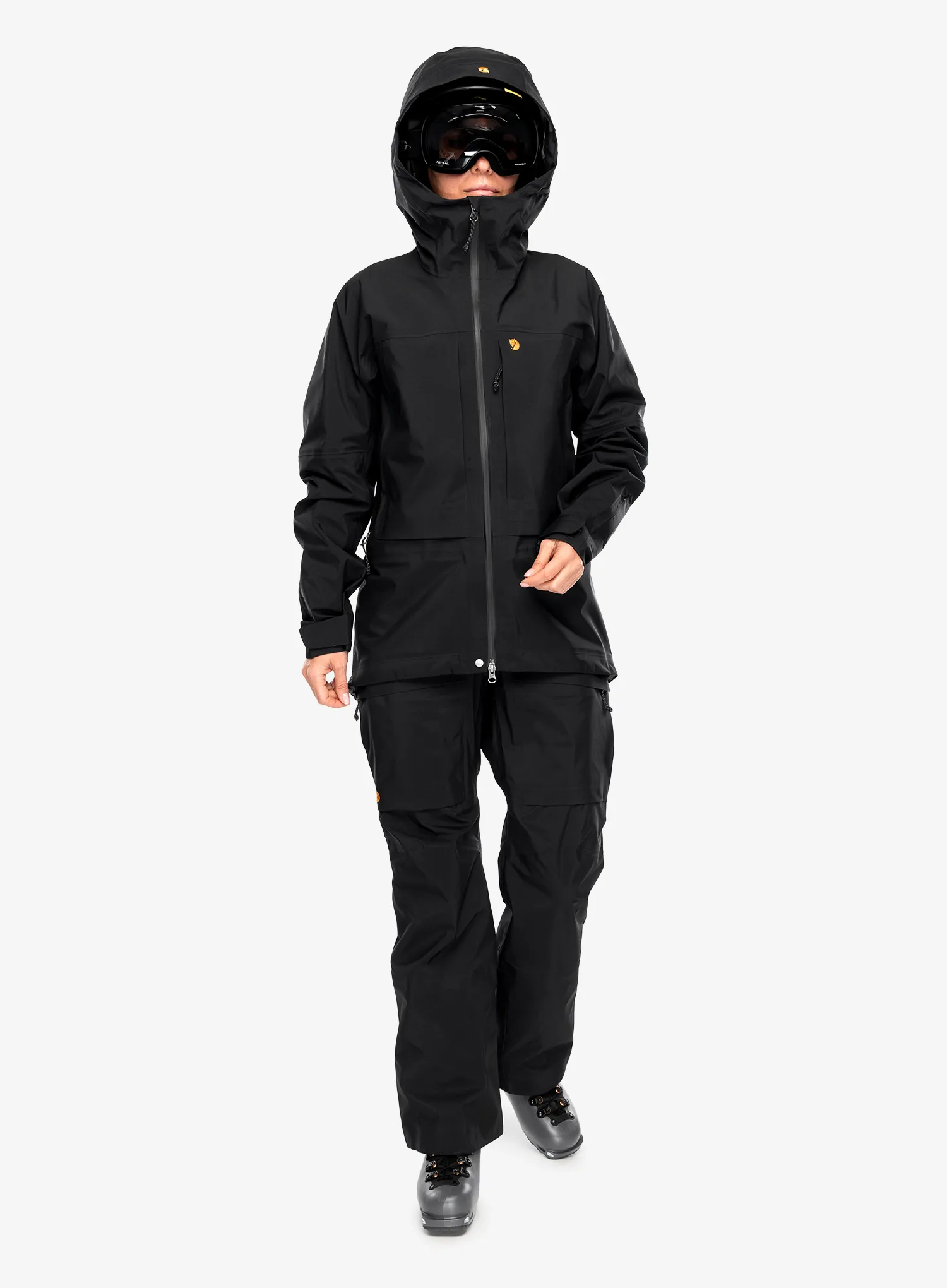 Moteriškos kelnės su membrana Fjallraven Bergtagen GTX Touring Trs - black/black