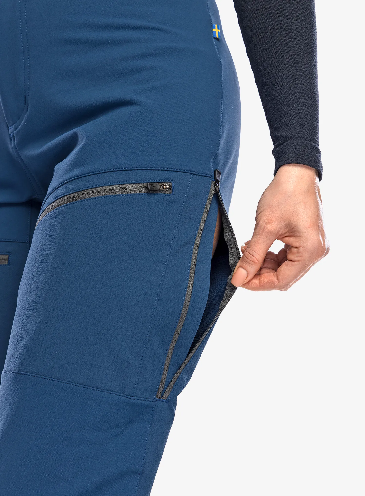 Moteriškos kelnės Fjallraven Bergtagen Touring Trousers - mountain blue