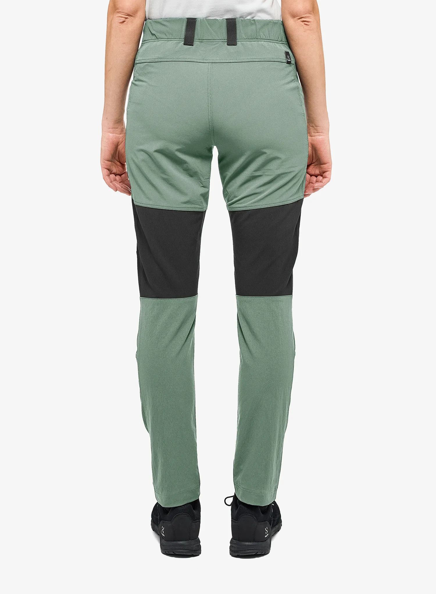 Softshell kelnės moterims Haglofs Mid Slim Pant - fjell green/true black
