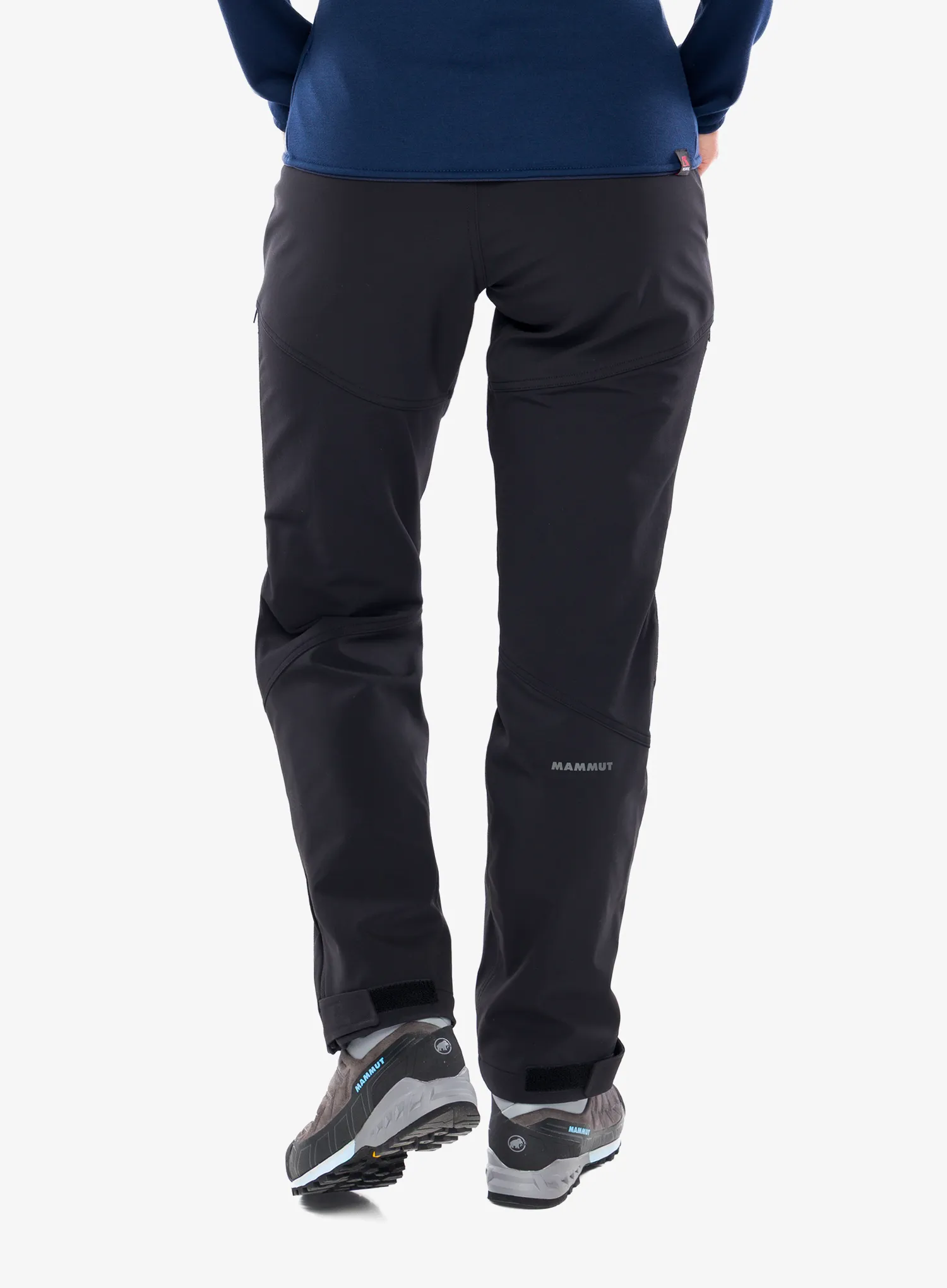 Softshell kelnės moterims Mammut Zinal Guide SO Hybrid Pants - black/black