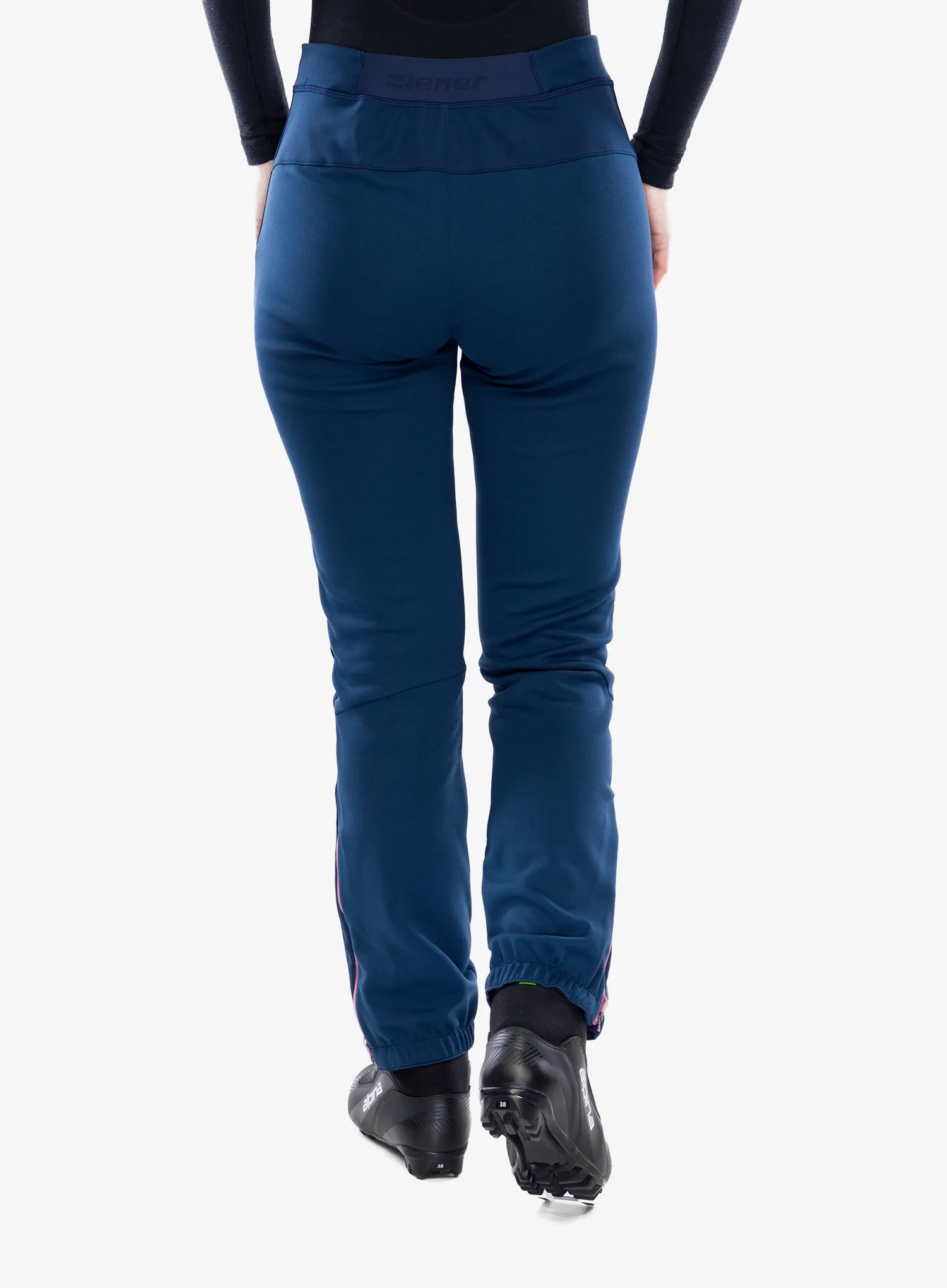 Softshell kelnės moterims Ziener Nabelle - dark navy/rose blossom