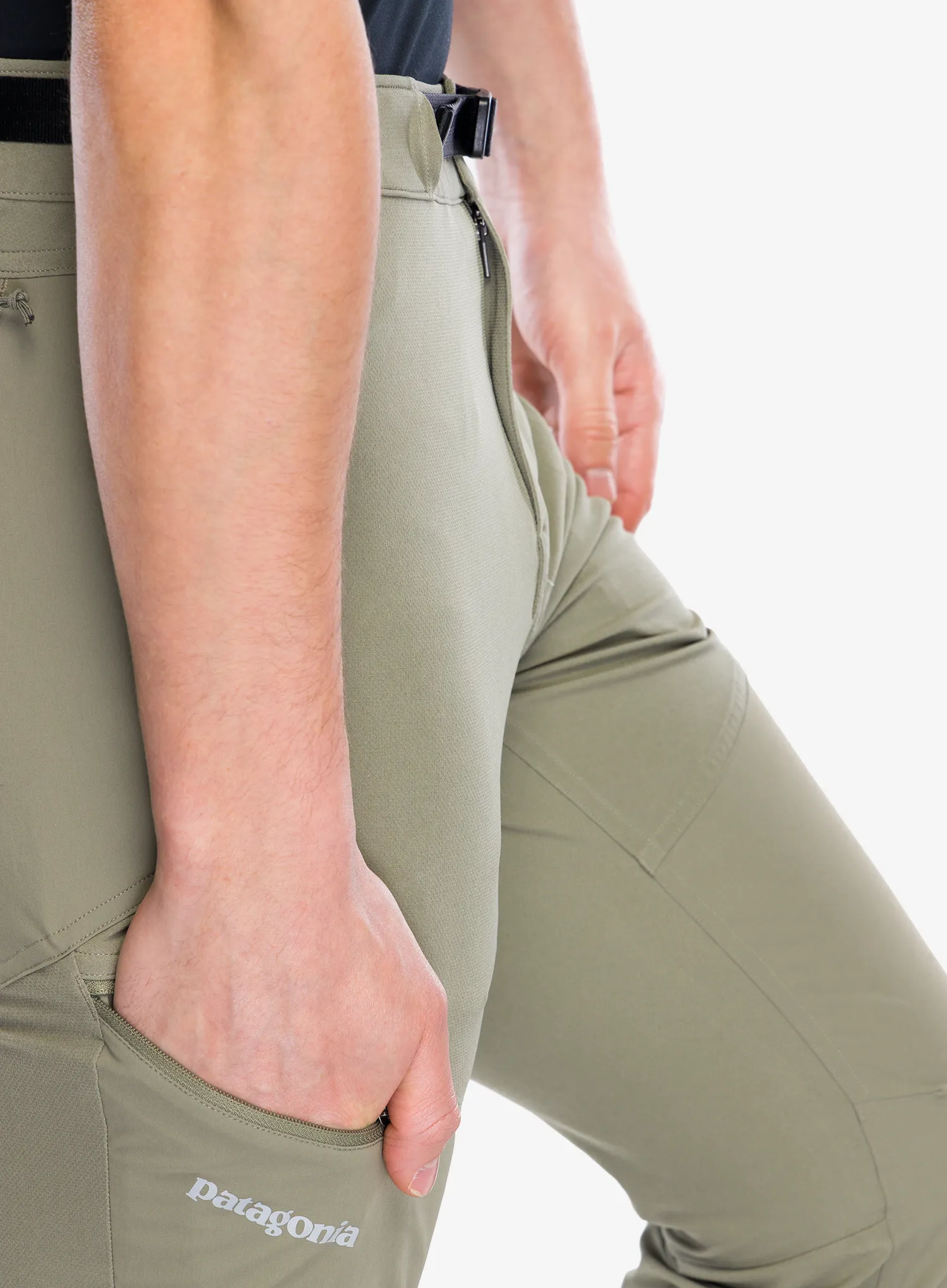 Softshell kelnės Patagonia Terravia Alpine Pants - river rock green