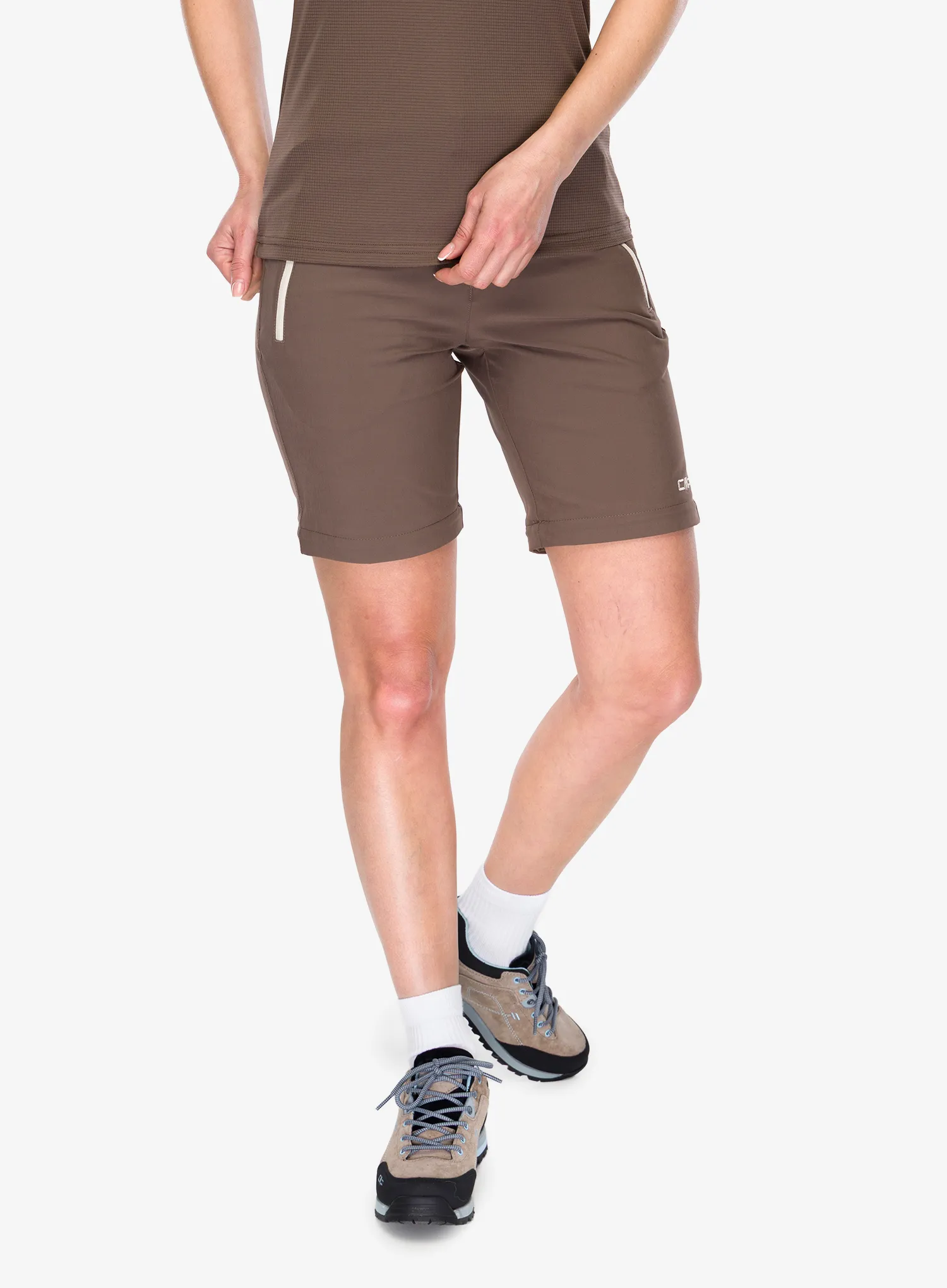 Žygio kelnės moterims CMP Evelynn Zip Off Pant - toffee
