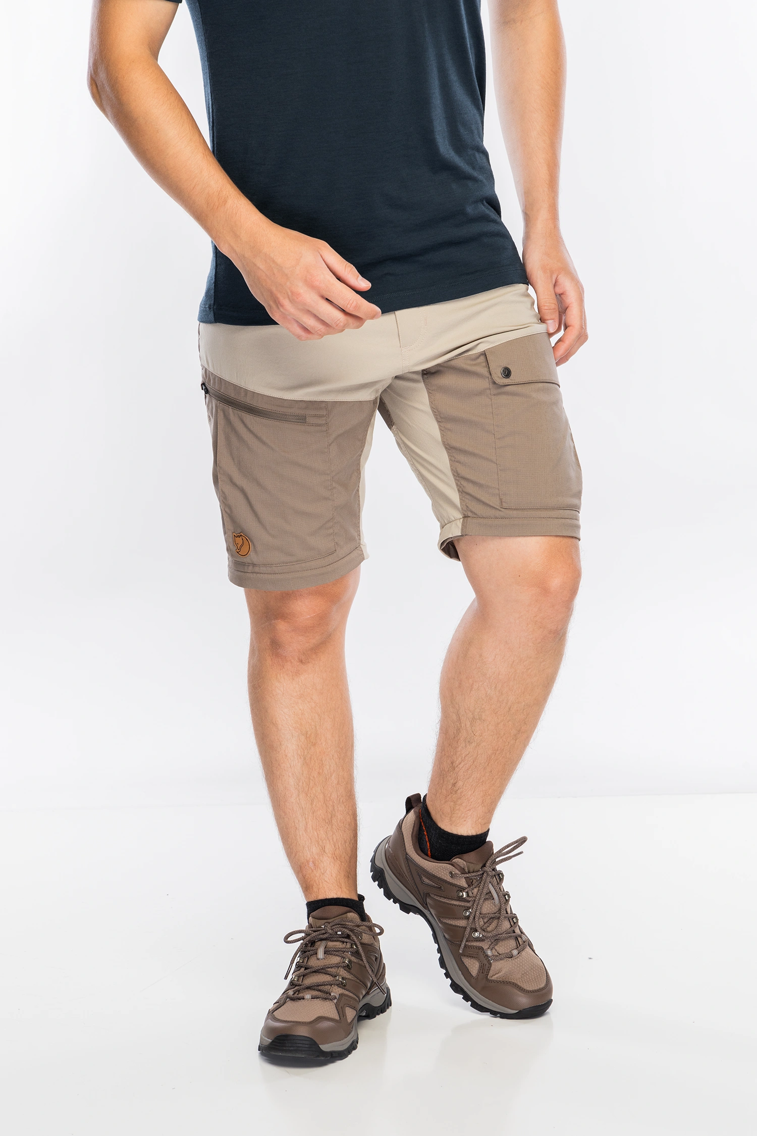 Žygio kelnės Fjallraven Abisko Midsummer Zip Off Trousers Long - fossil/suede brown