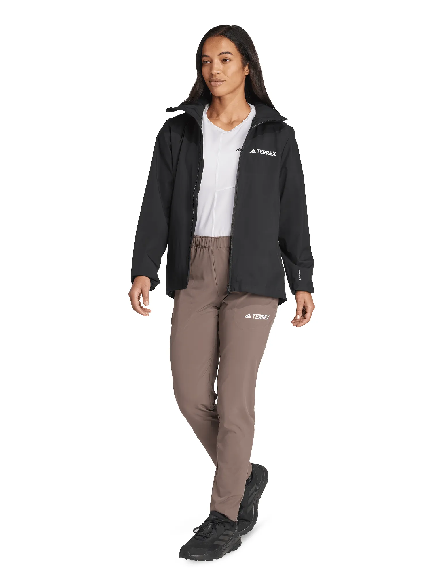 Turistinės kelnės moterims adidas TERREX Multi Essentials Pants - earth strata