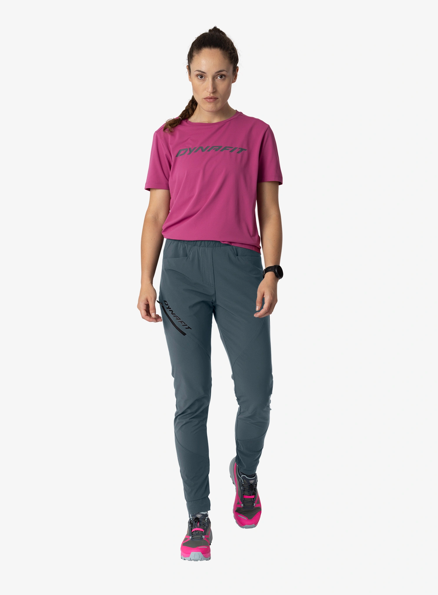 Turistinės kelnės moterims Dynafit Traverse Hybrid DST Pants - cinder/cinder