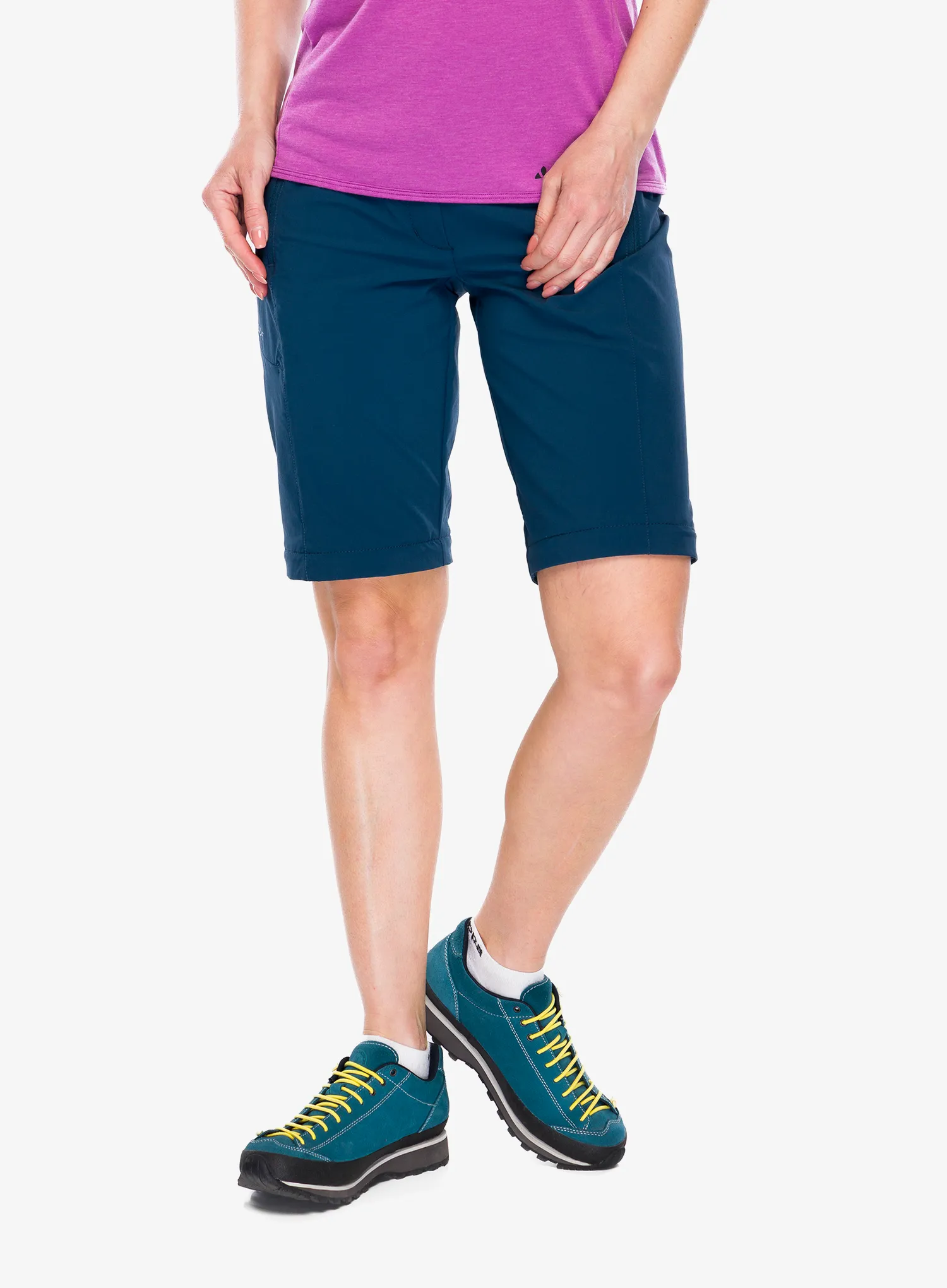 Turistinės kelnės moterims Vaude Farley Stretch ZO T-Zip Pants II - dark sea