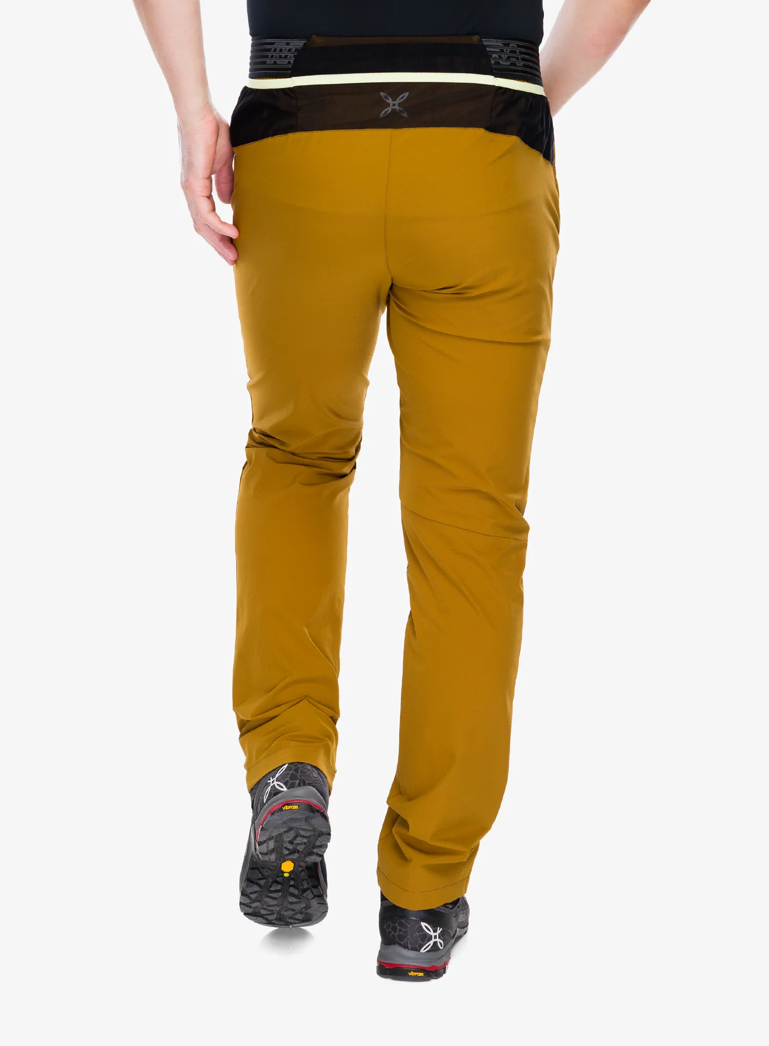 Turistinės kelnės Montura Rise Pants - bronze brown/sunny lime