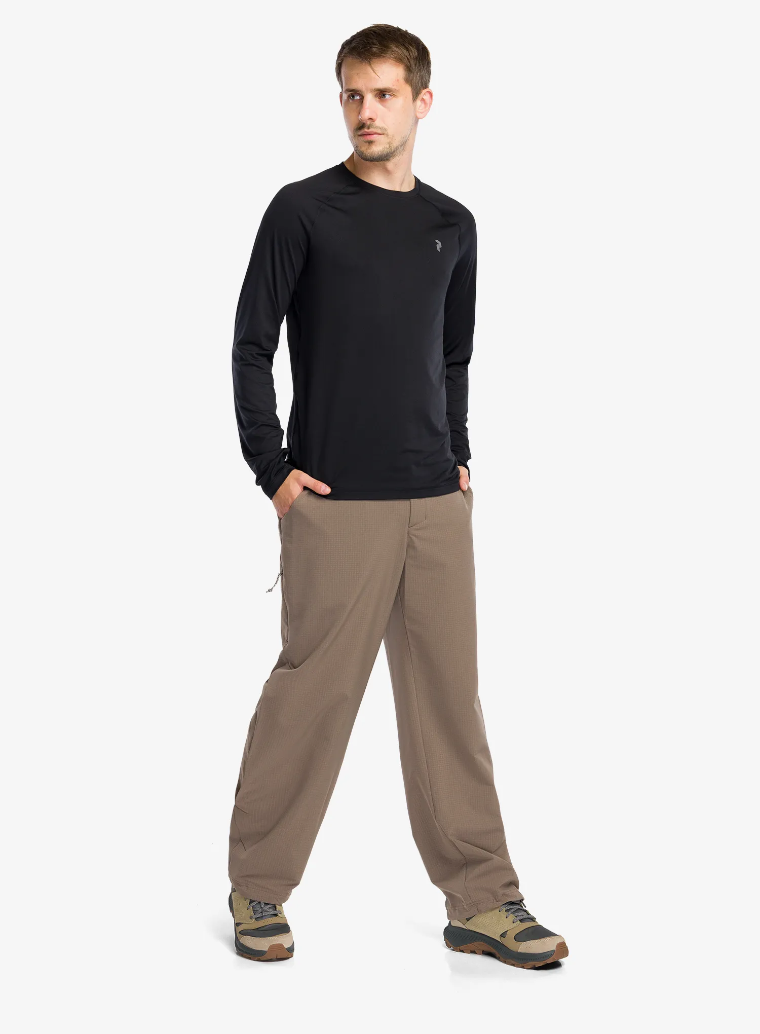 Turistinės kelnės Peak Performance Backer Grid Pants - terrain tan