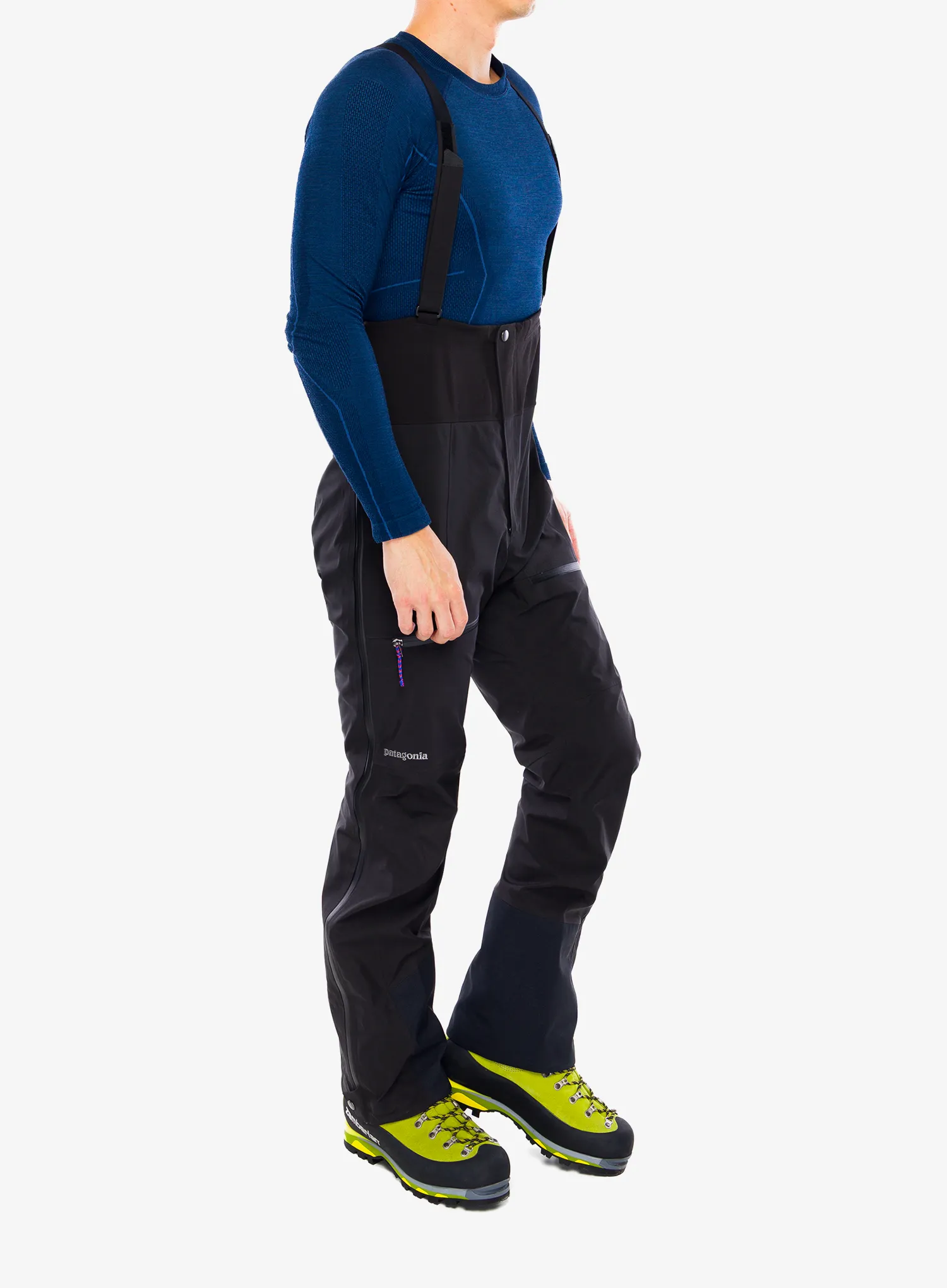 Žygio kelnės Patagonia Pluma PRO Bibs - black