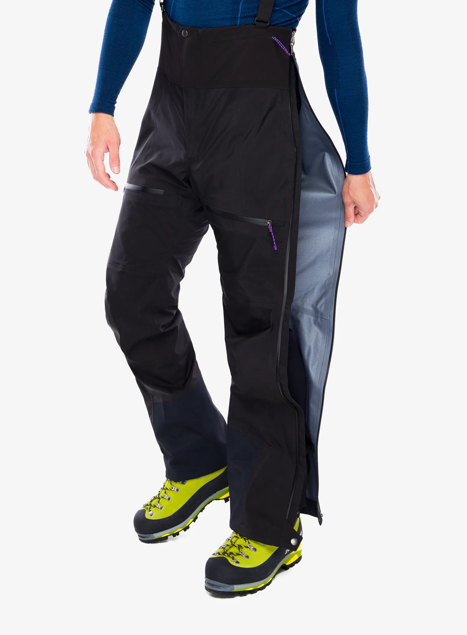 Žygio kelnės Patagonia Pluma PRO Bibs - black
