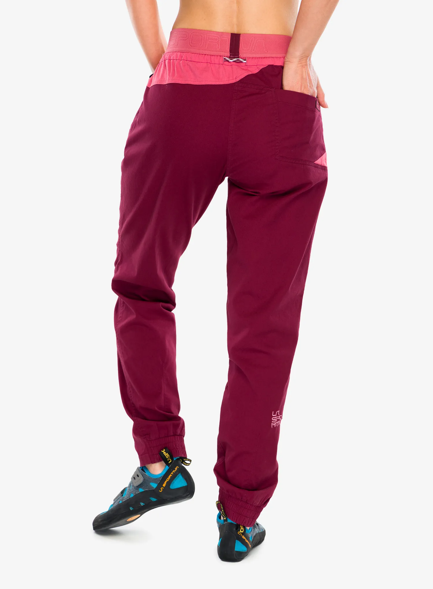 Moteriškos laipiojimo kelnės La Sportiva Tundra Pants - redwood/rosebay