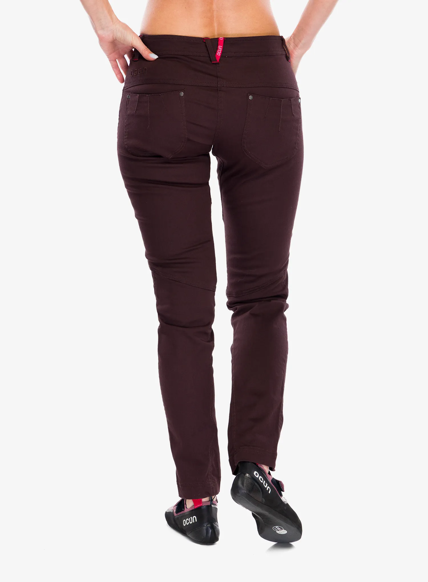 Moteriškos laipiojimo kelnės Ocun Kaira Pants - brown chocolate/plum