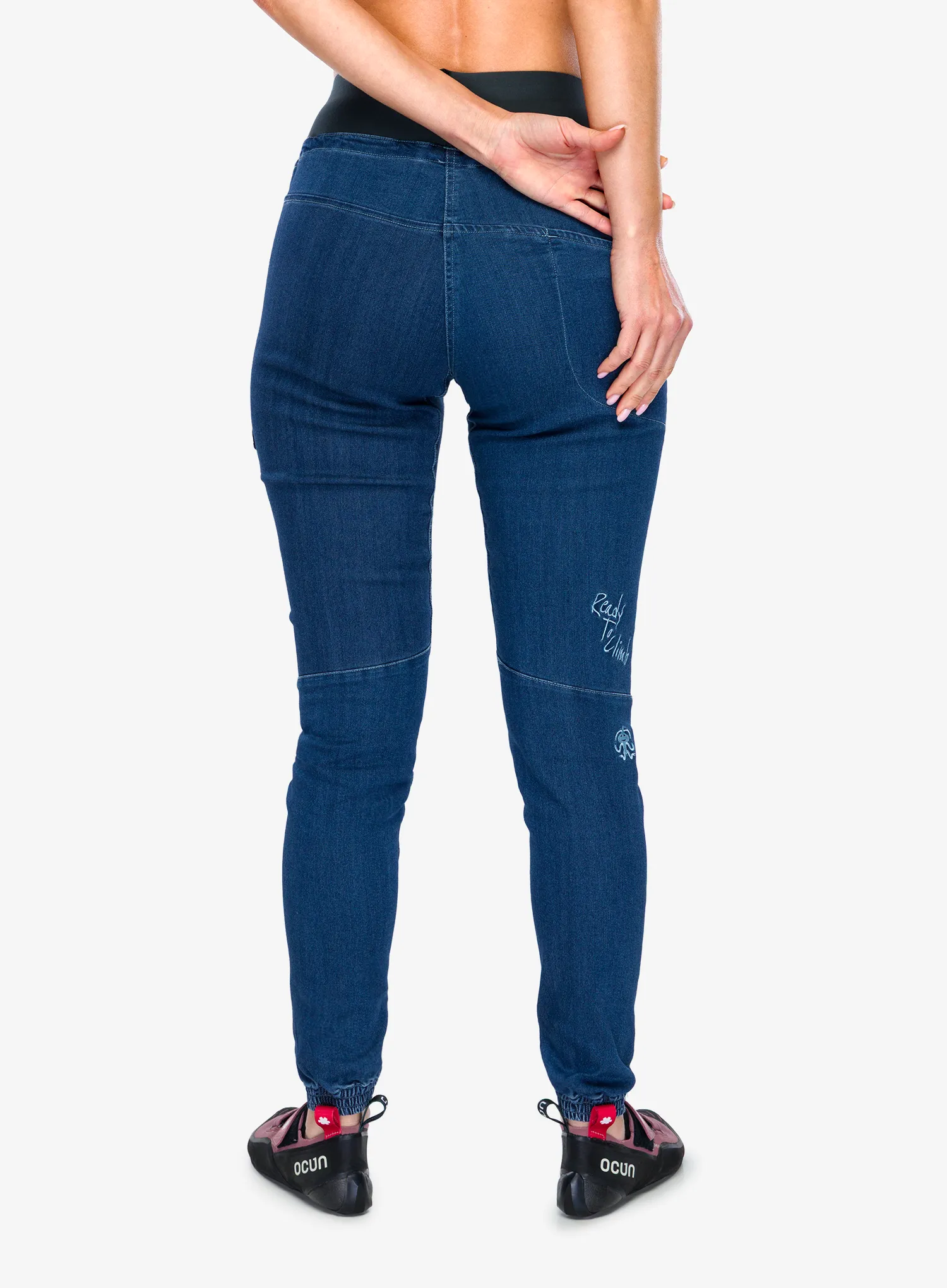 Moteriškos laipiojimo kelnės Rafiki Cerro - dark blue denim