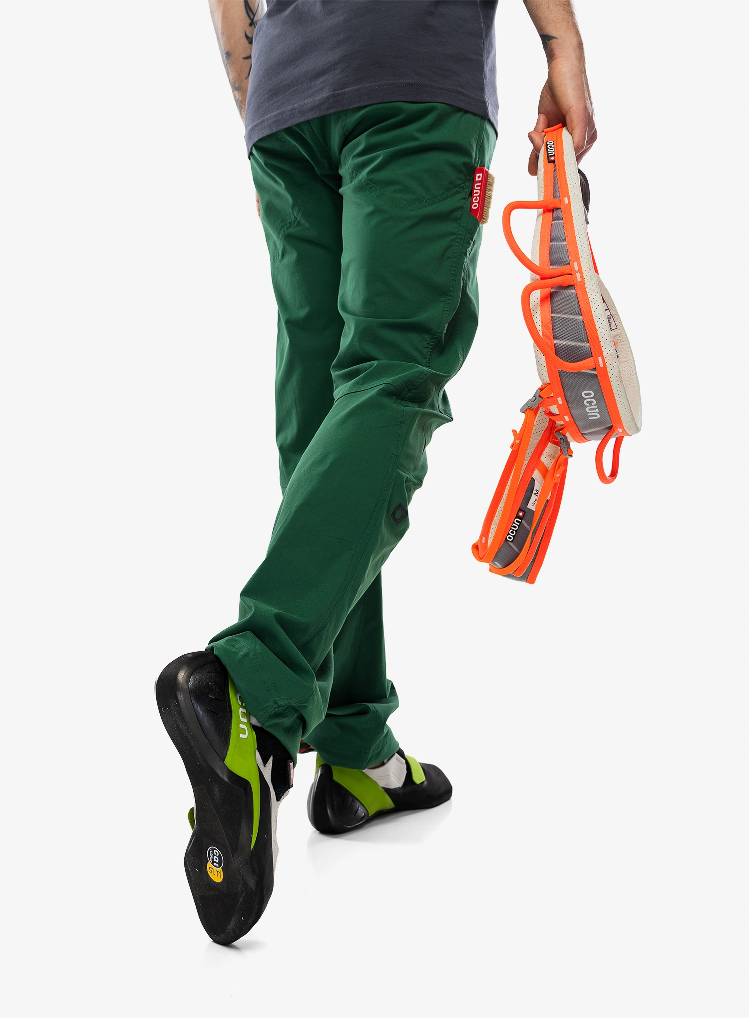 Laipiojimo kelnės Ocun Mania Pants - green dark