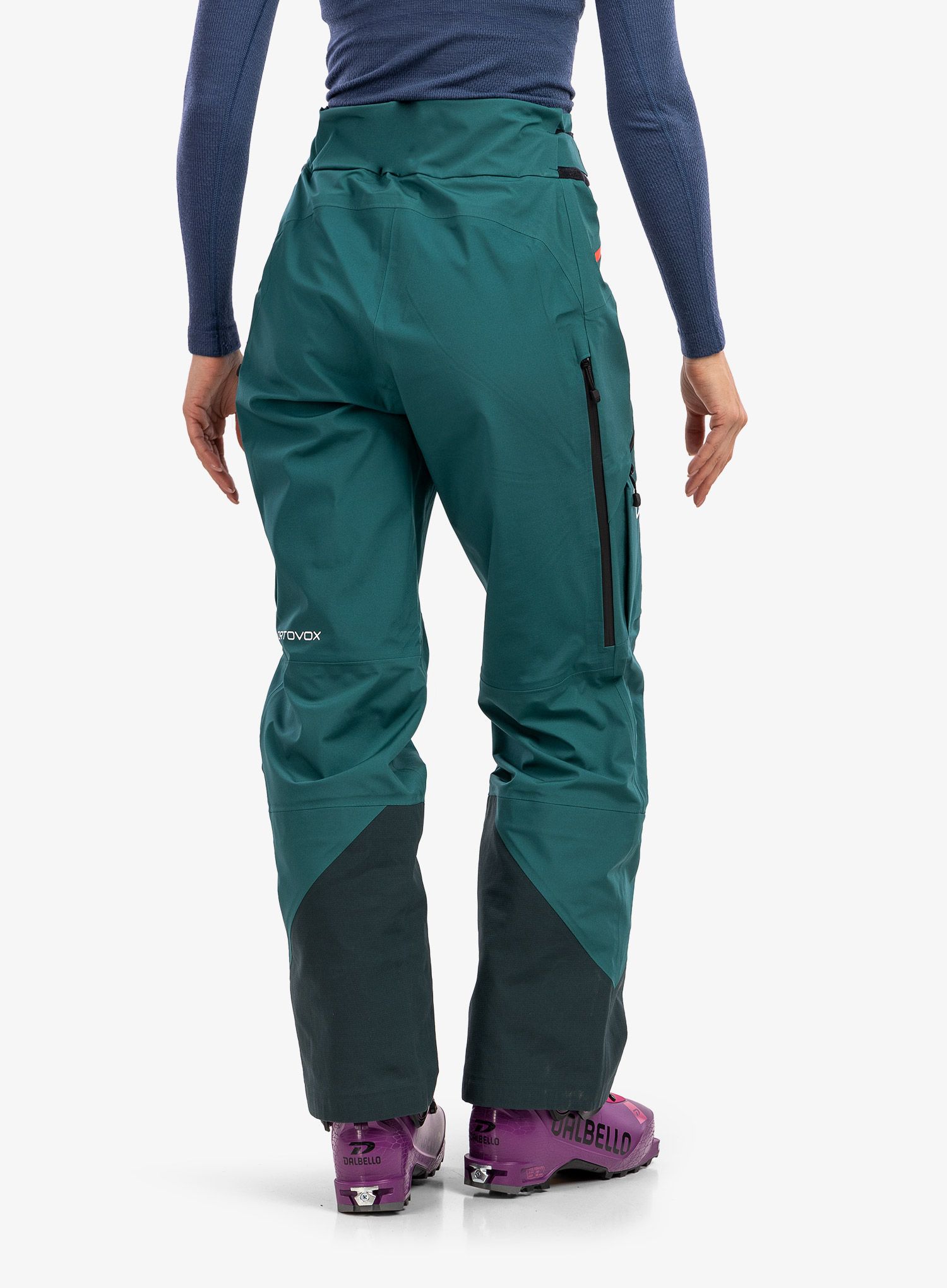 Moteriškos kelnės su membrana Ortovox 3l Deep Shell Pants - pacific green