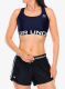 Sportinė liemenėlė Under Armour HeatGear Authentics Mid Branded Bra - midnight navy/white