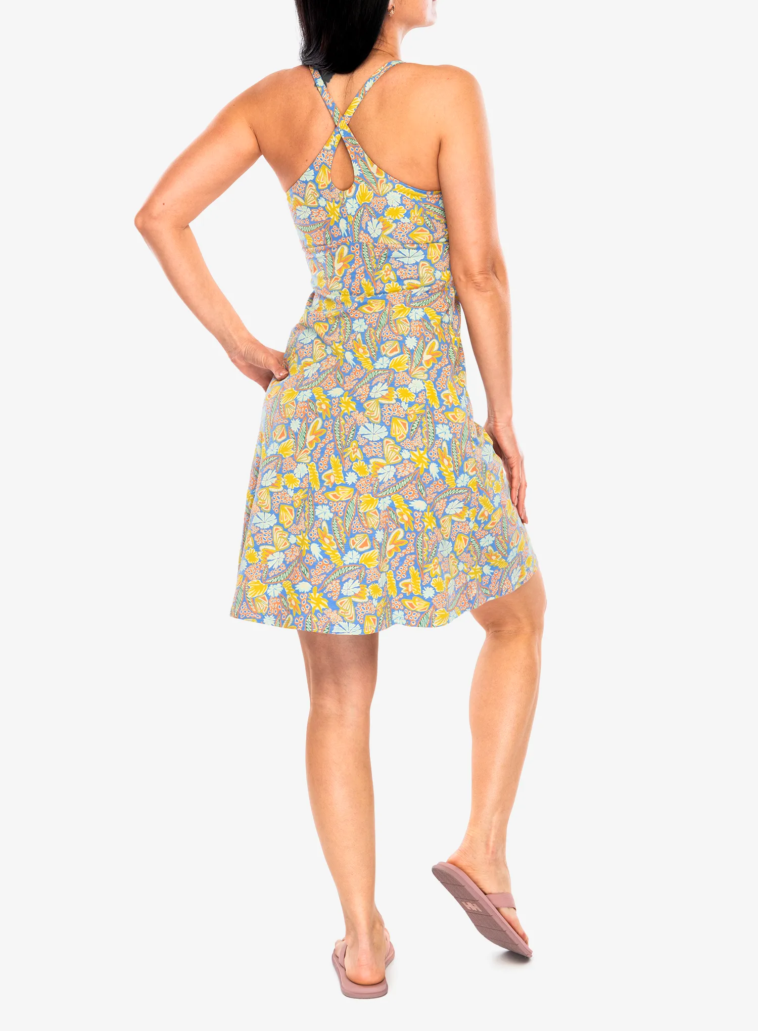 Sportinė suknelė Patagonia Amber Dawn Dress - flourish/abundant blue