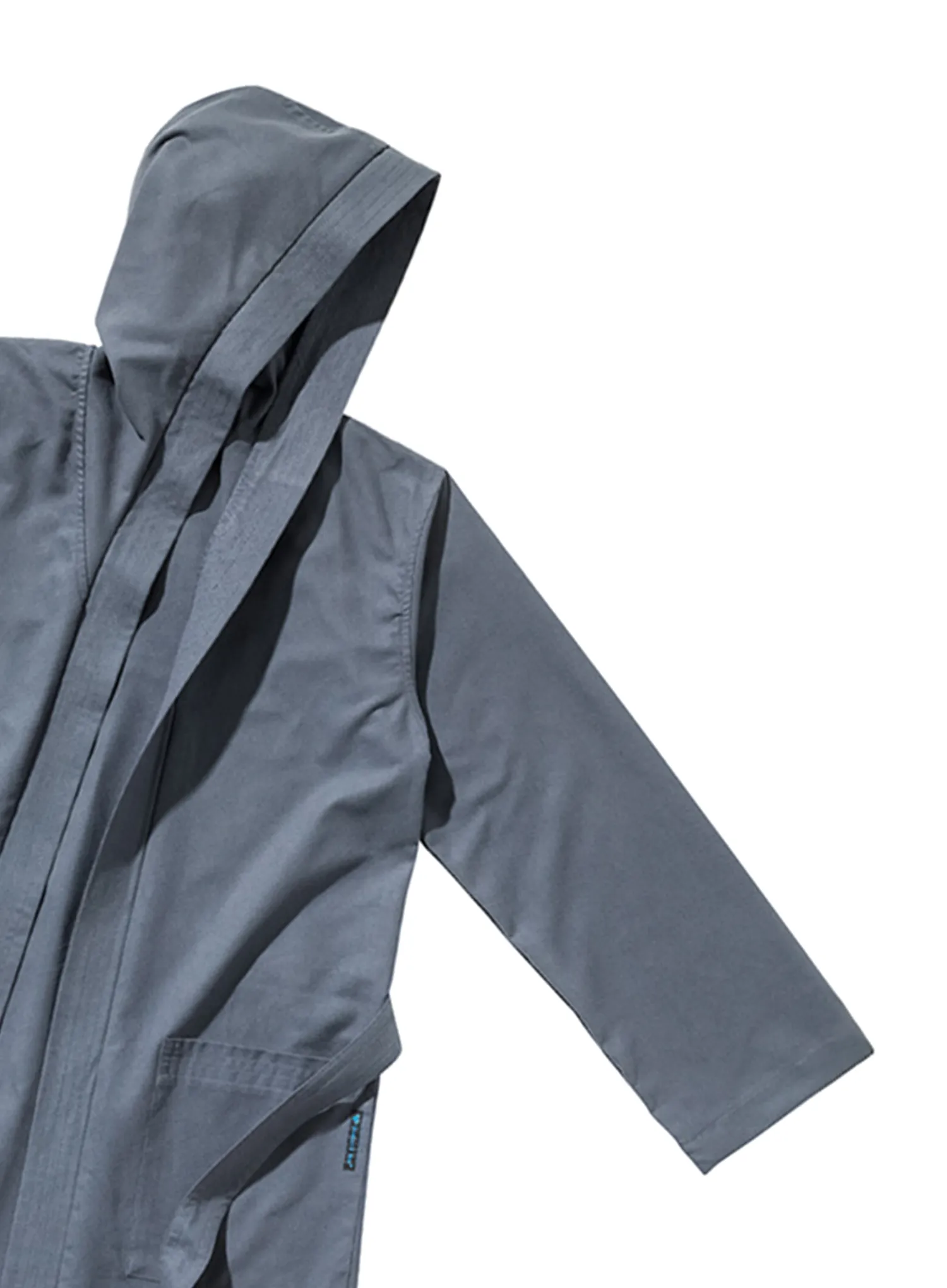 Chalatas Cocoon Microfiber Bathrobe Ultralight with Hood - anchor grey