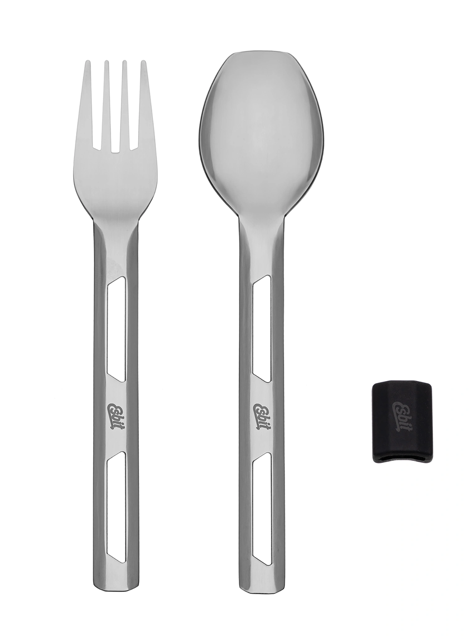 Stalo įrankiai Esbit Cutlery Set Incl. Silicone Band L - black