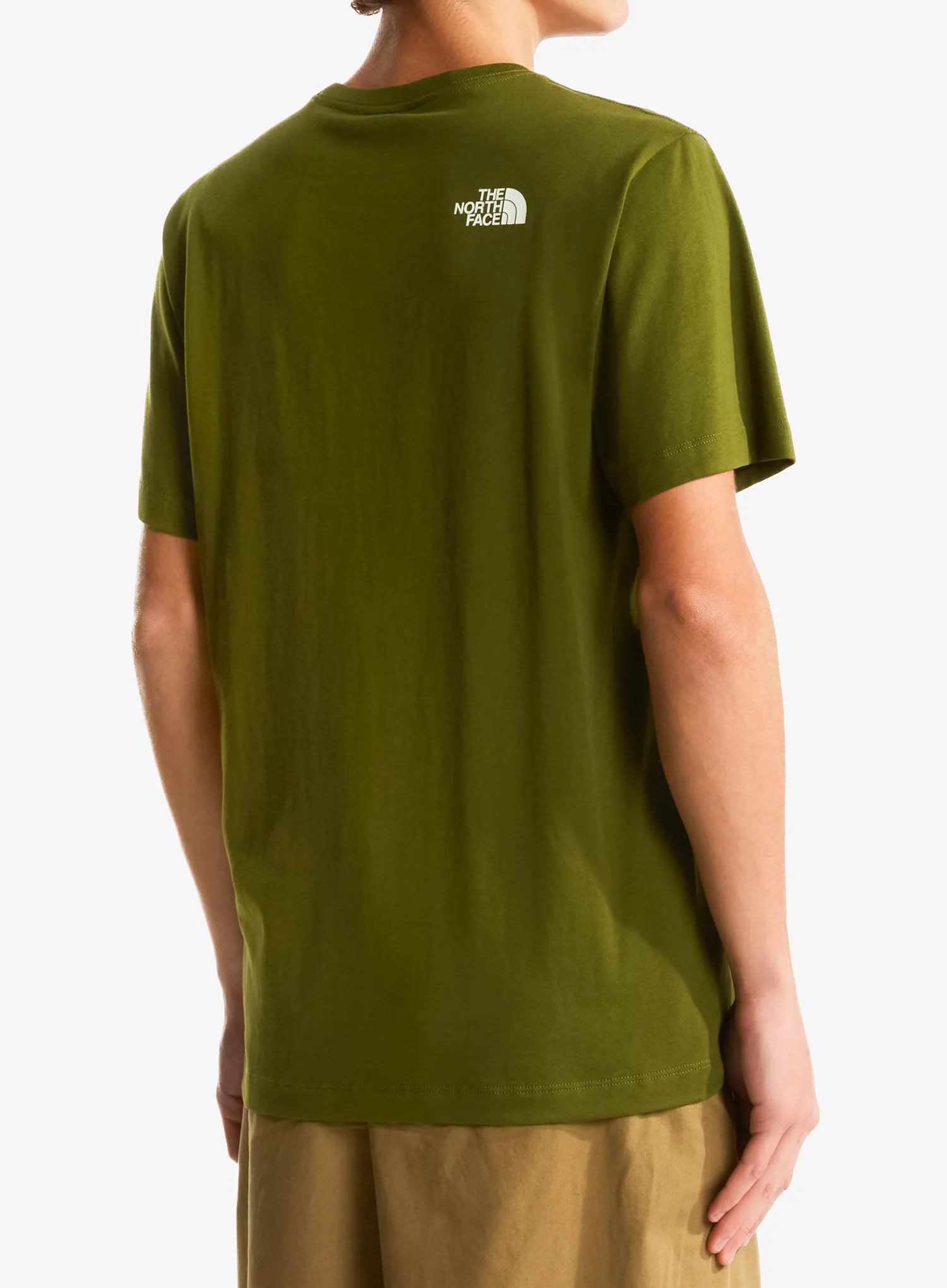 Medvilniniai marškinėliai The North Face Mountain Line Regular SS Tee - woodland green