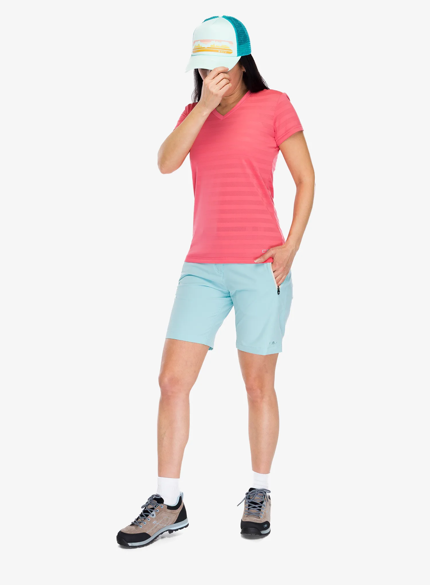 Moteriški marškinėliai CMP Velora T-Shirt - coral
