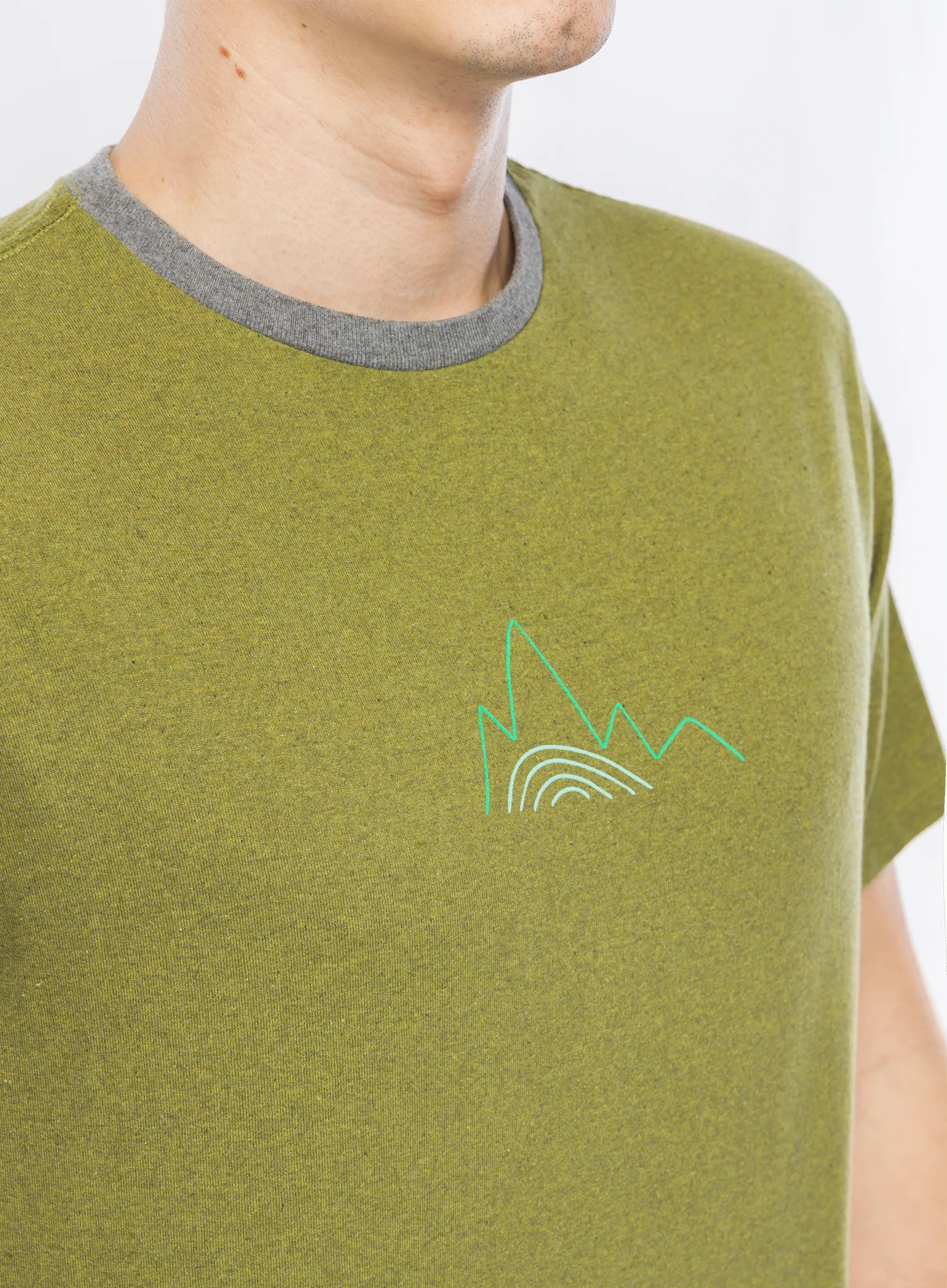 Marškinėliai su spauda Patagonia Berm Logo Responsibili-Tee - graze green