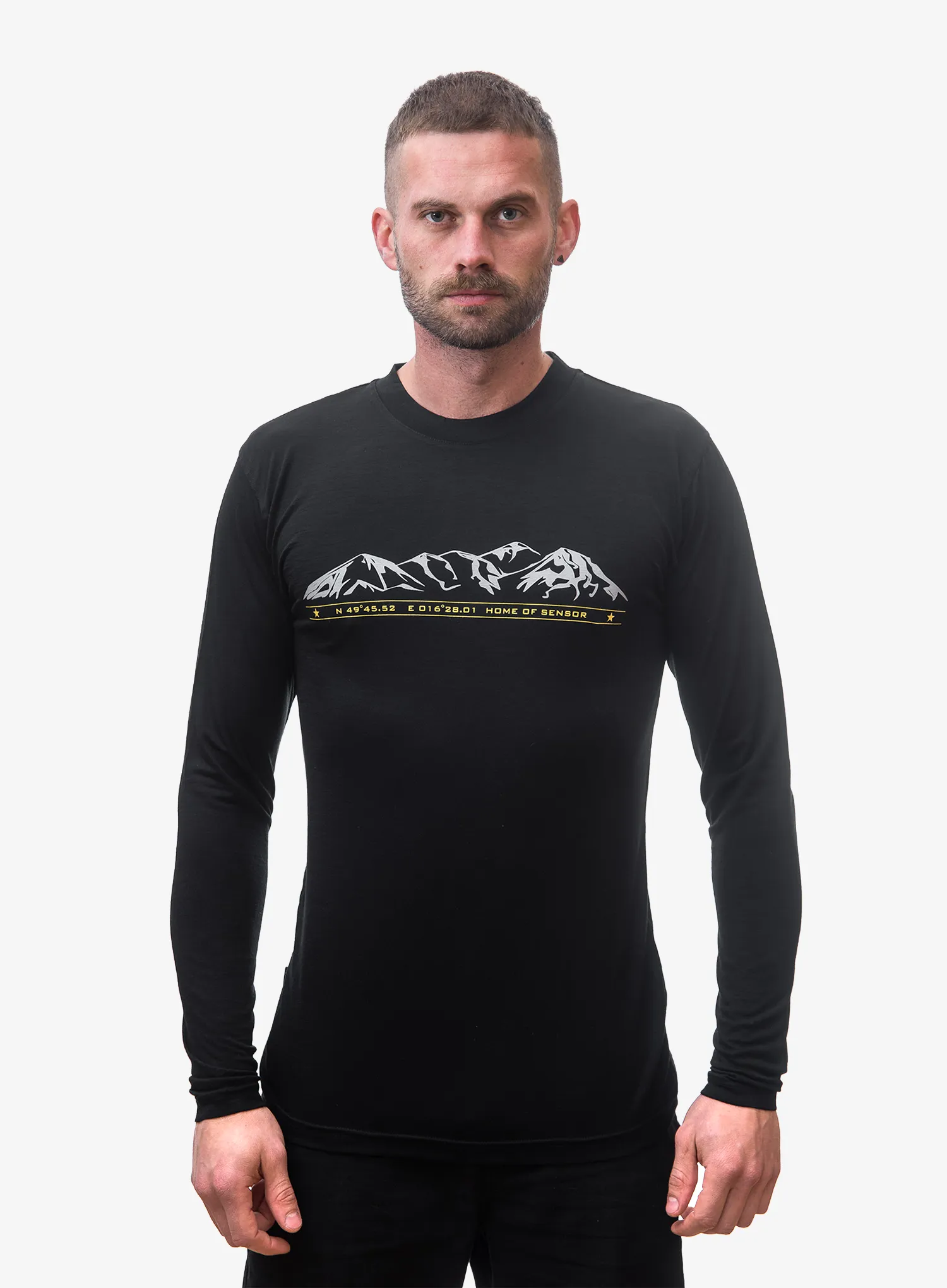Džemperis Sensor Merino Active PT Tee L/S - black mountains