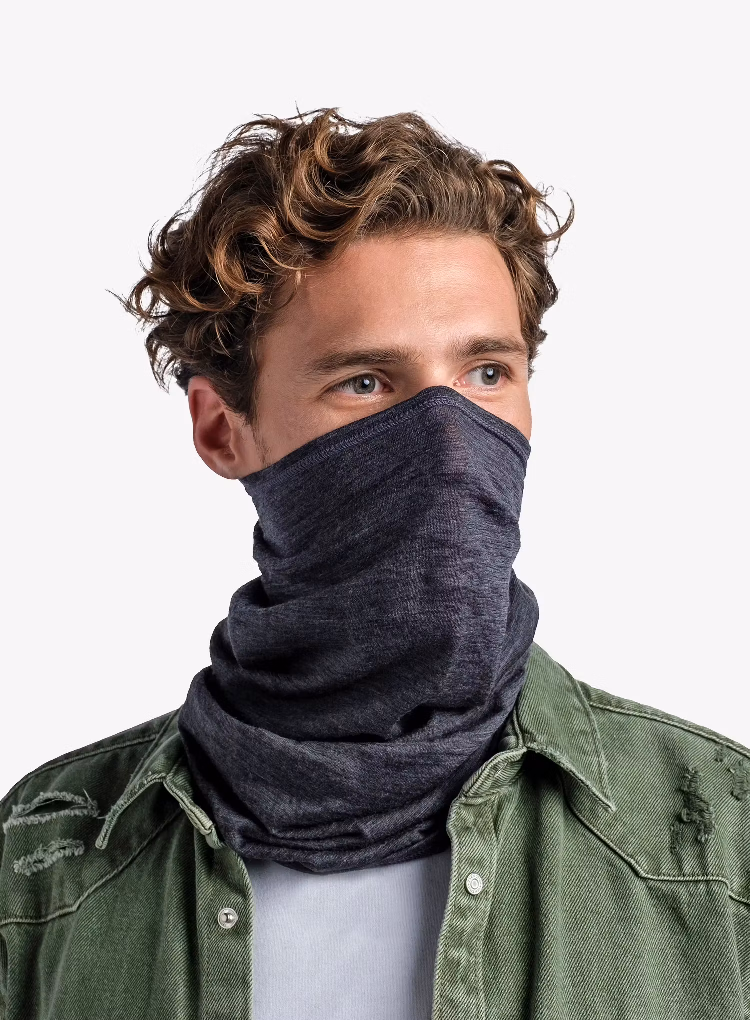 Daugiafunkcinė skara Buff Lightweight Merino Wool - solid grey