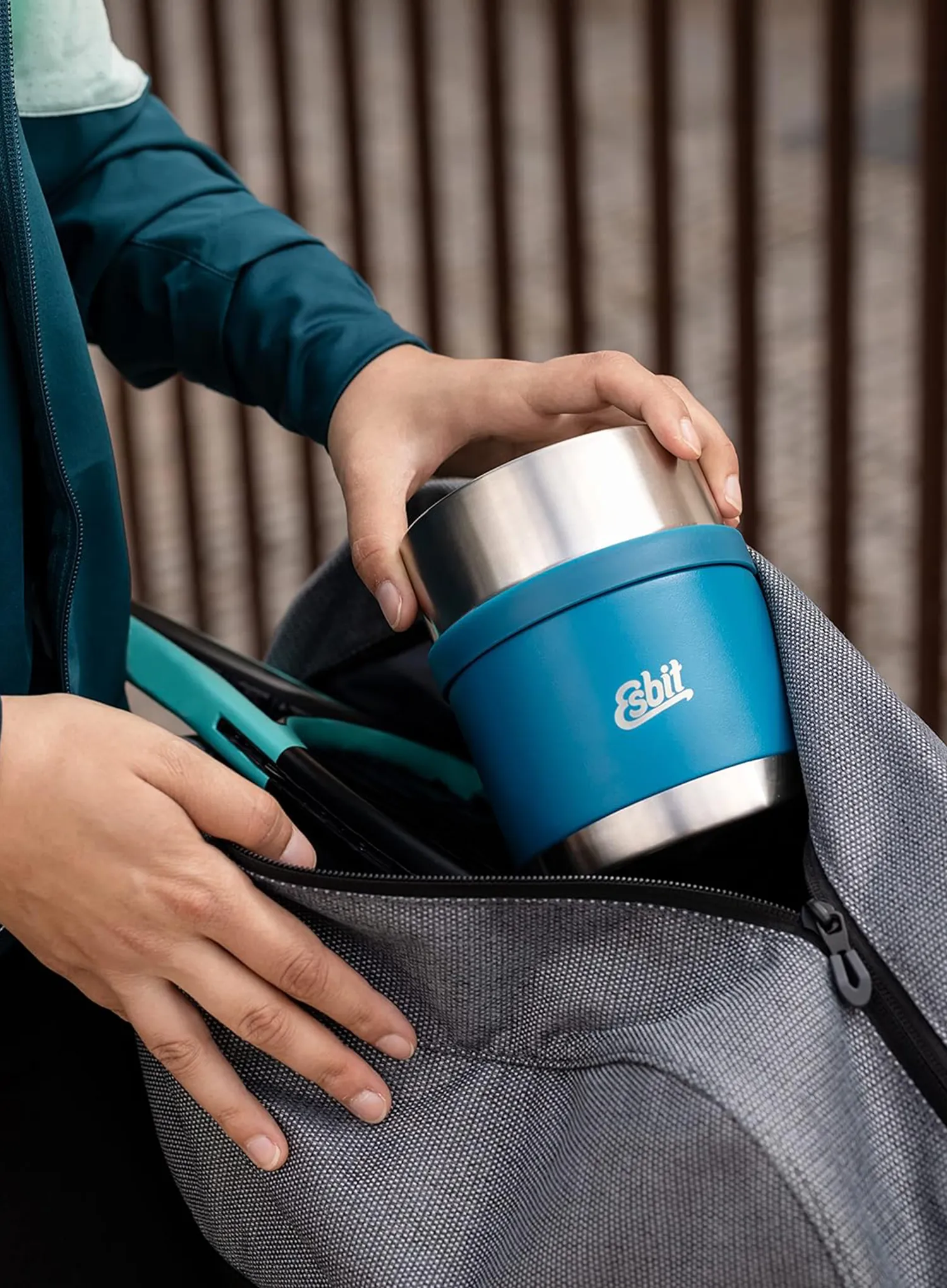 Pietų termosas Esbit Sculptor Stainless Steel Food Jug 0,5L - polar blue/polar blue