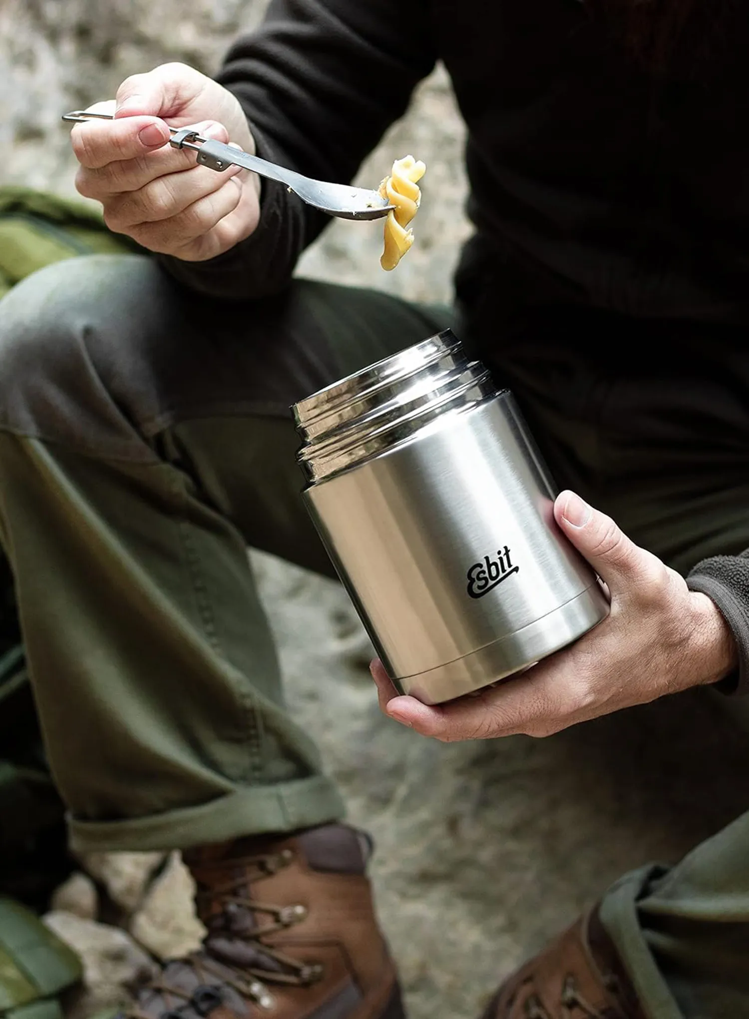 Pietų termosas Esbit Sculptor Stainless Steel Food Jug 0,75L - stainless steel