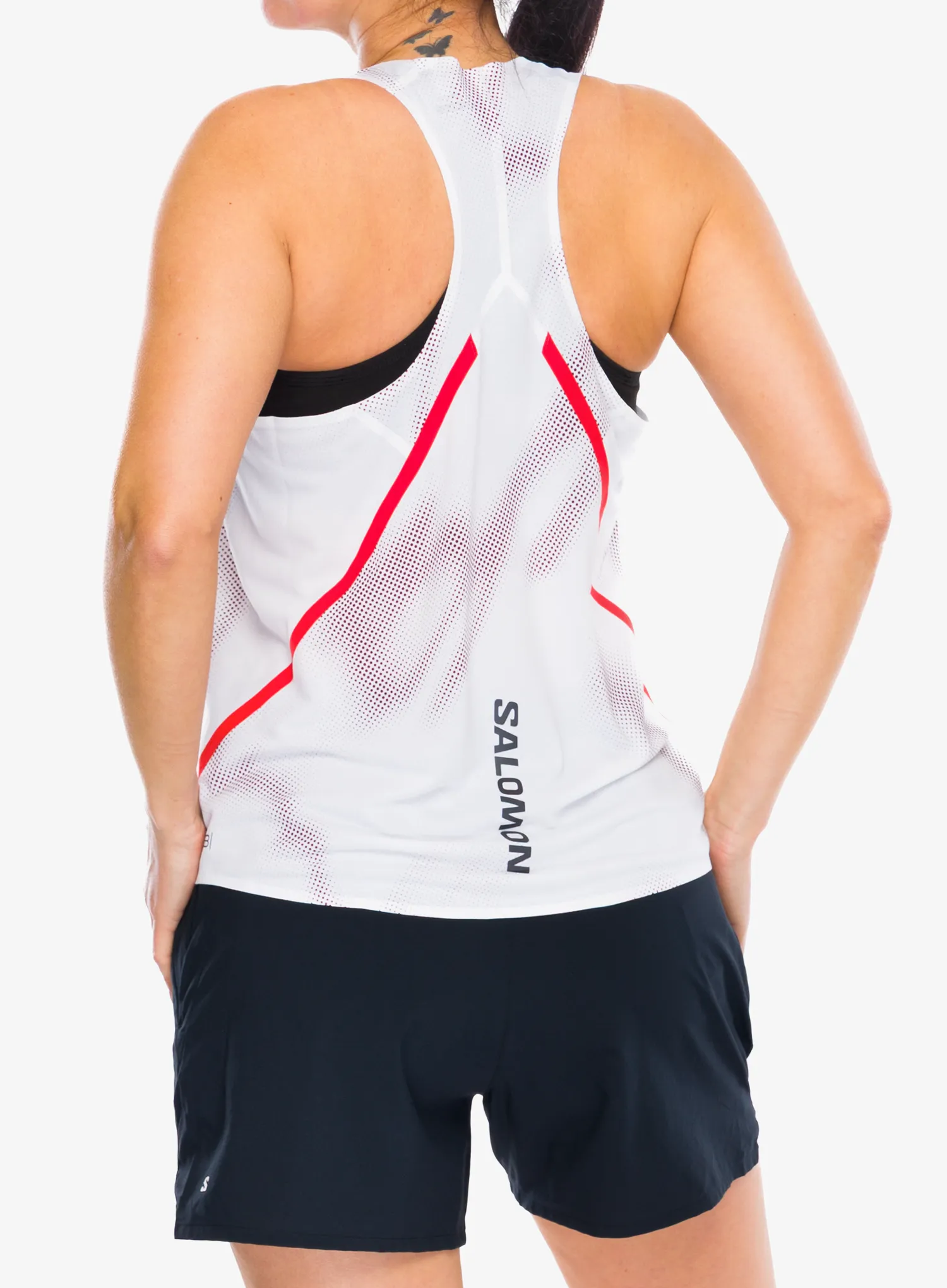 Viršus Salomon S/Lab Speed Singlet - white/white/and