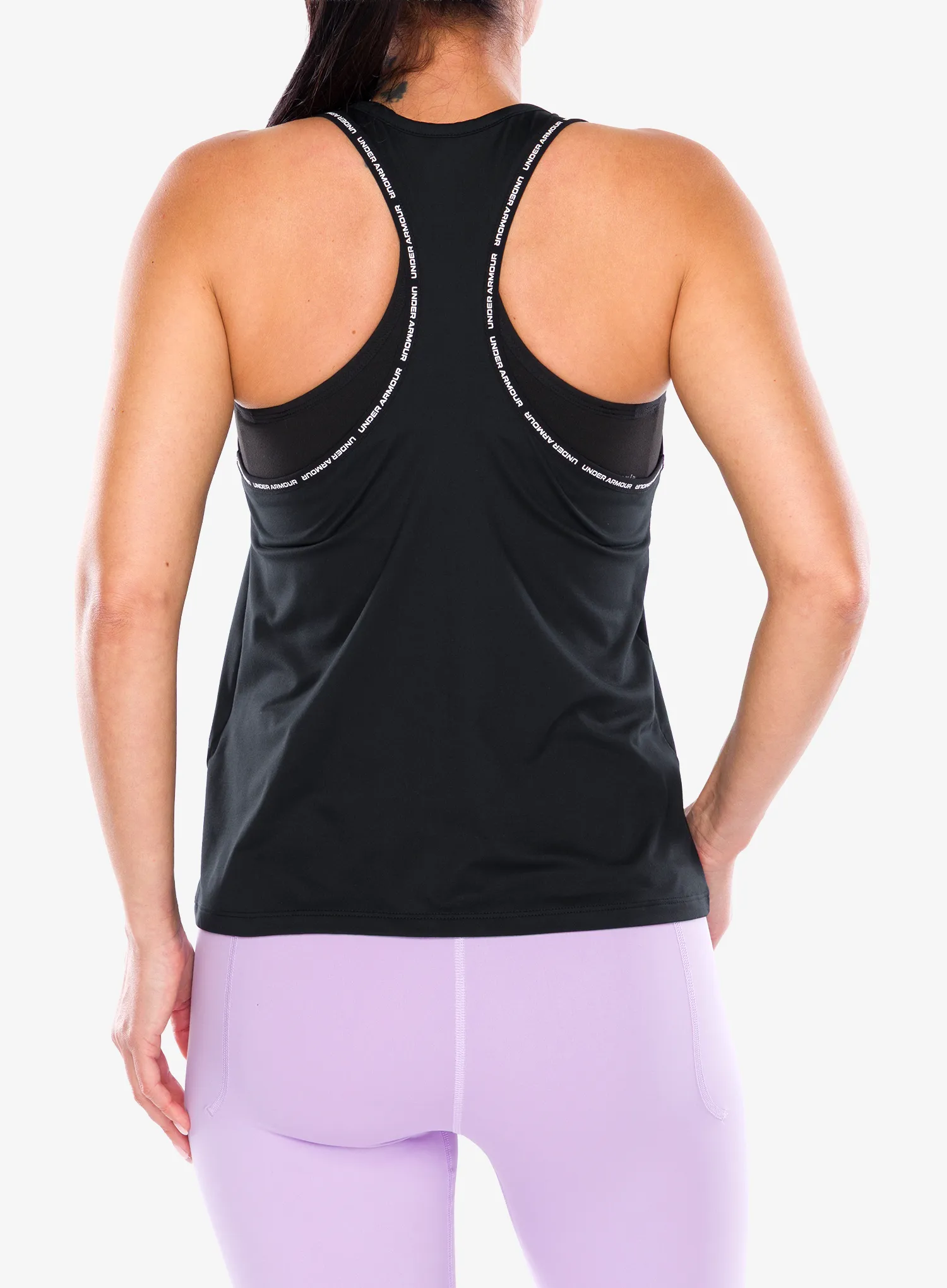 Viršus Under Armour Tech Knockout Tank - black/white