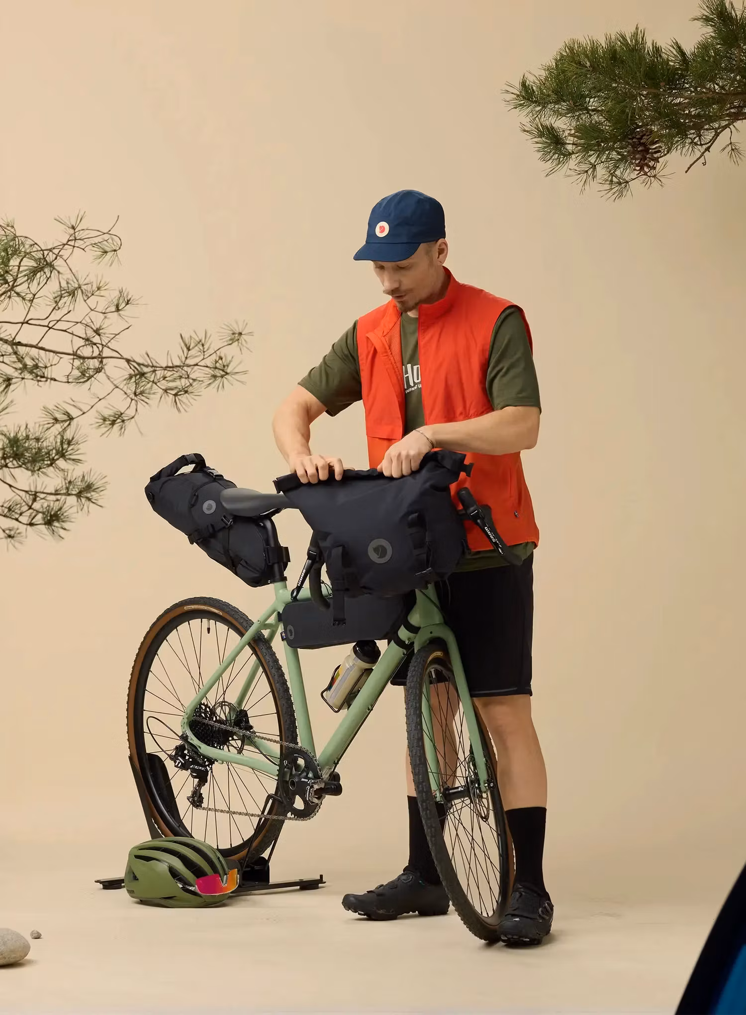 Dviračio krepšys ant vairo Fjallraven Hoja Handlebar Rolltop - black