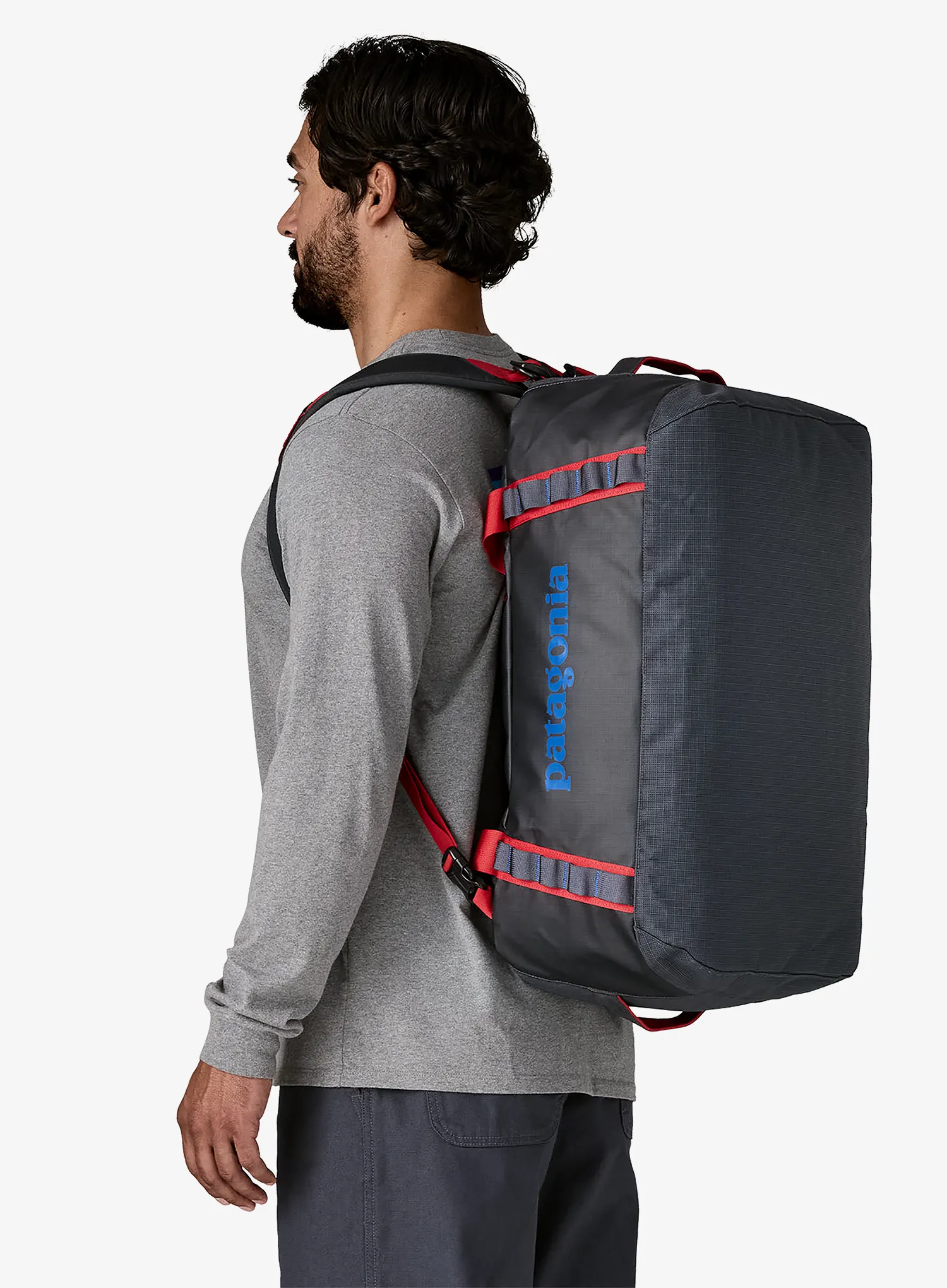 Krepšys Patagonia Black Hole Duffel 40L - smolder blue/amanita red