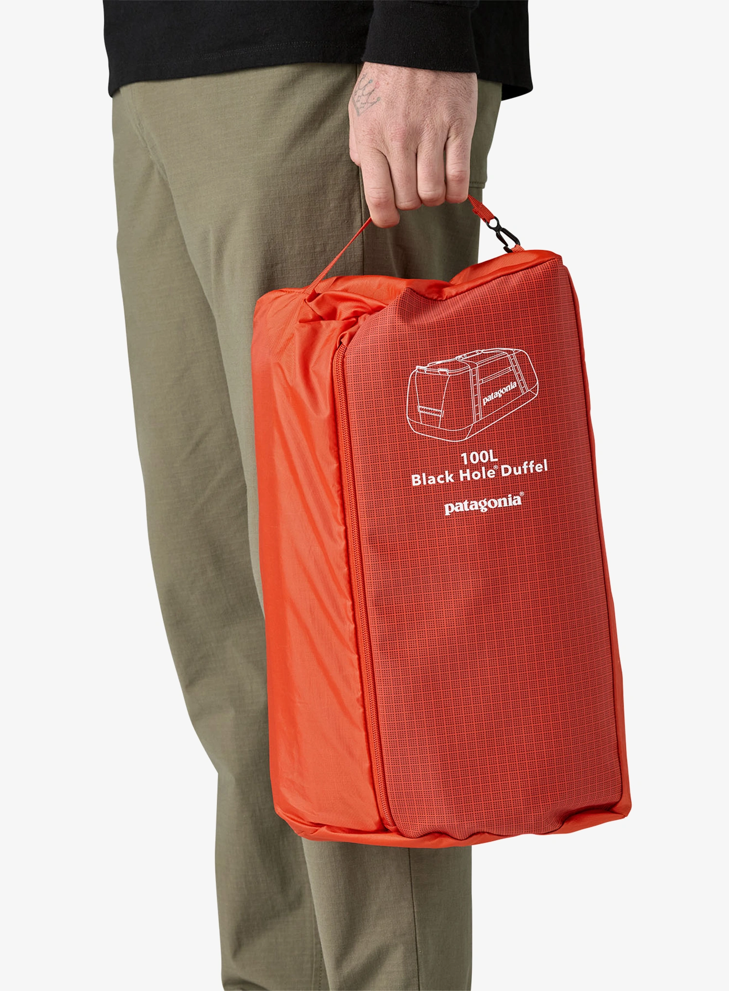 Kelioninis krepšys Patagonia Black Hole Duffel 100L - pollinator orange