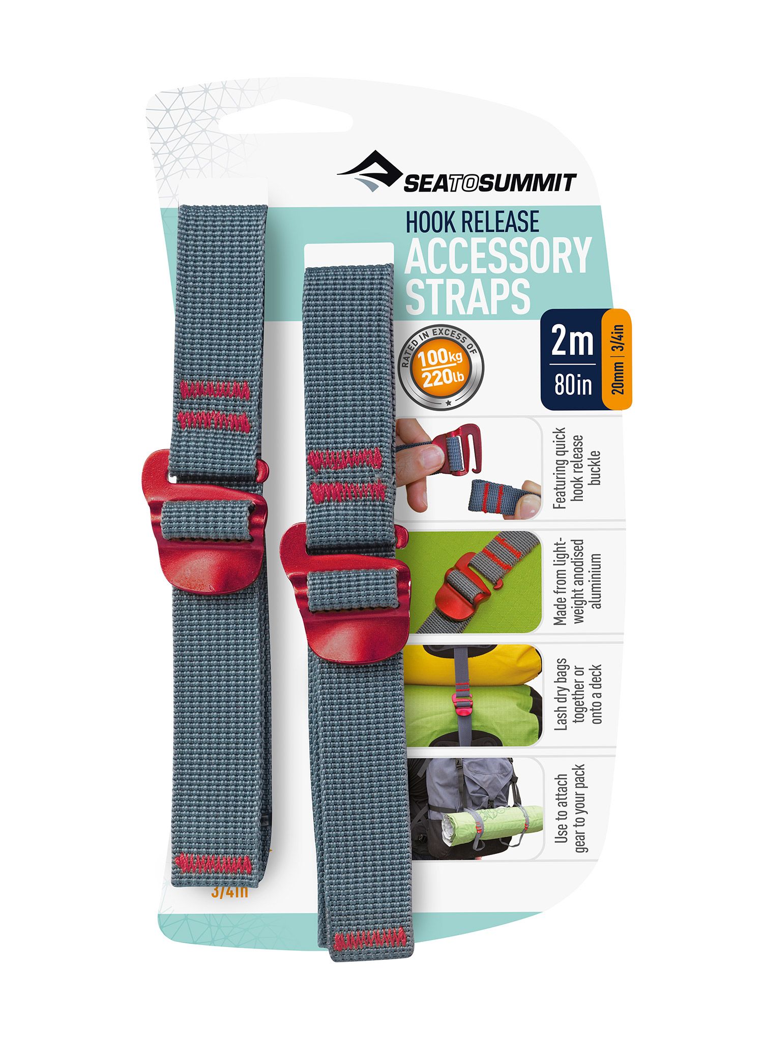 Raišteliai Sea To Summit ACCESORY STRAPS 20mm/2m haczyk