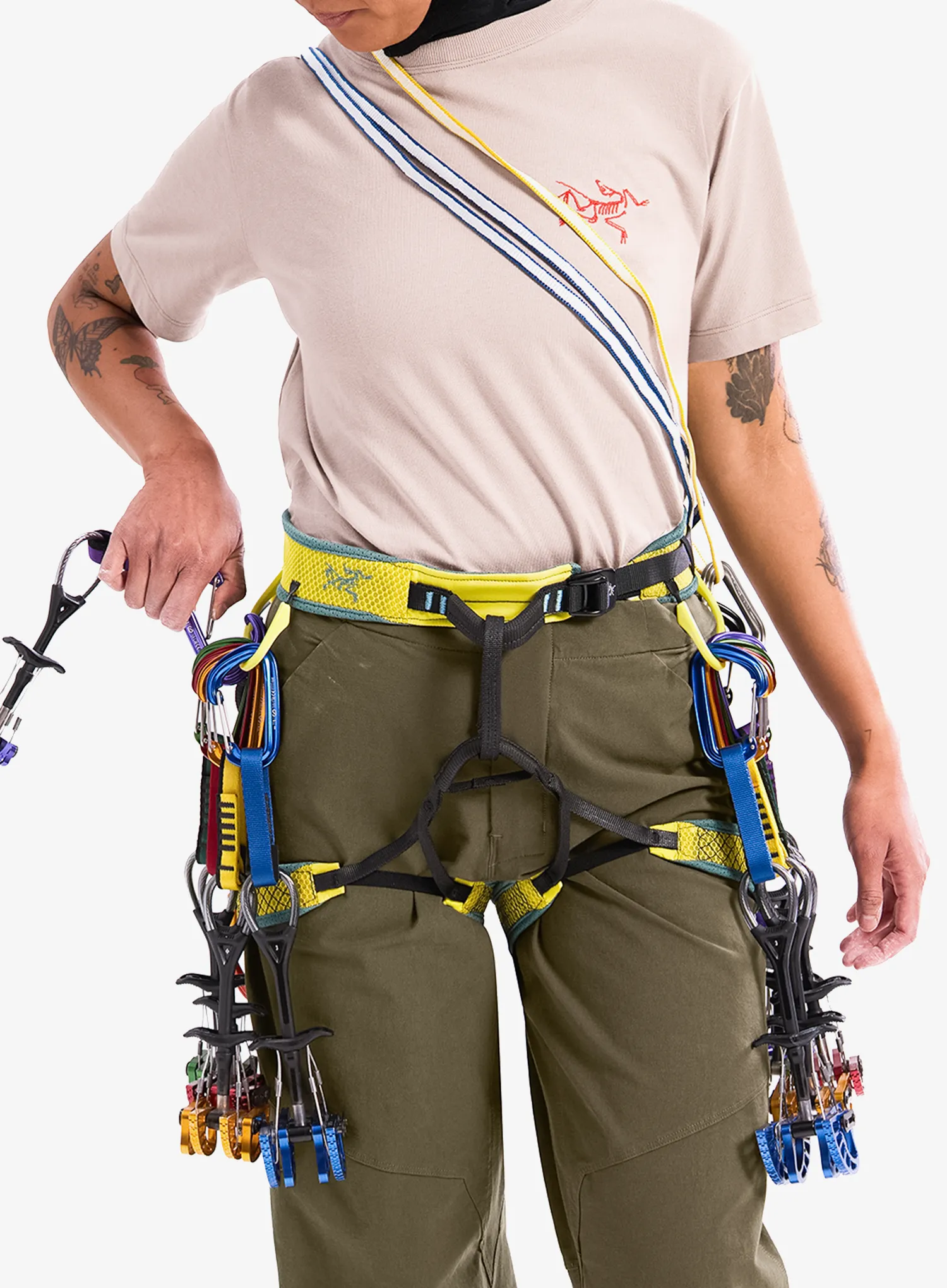 Moteriški laipiojimo apraišai Arcteryx Skaha Harness  - lampyre/boxcar