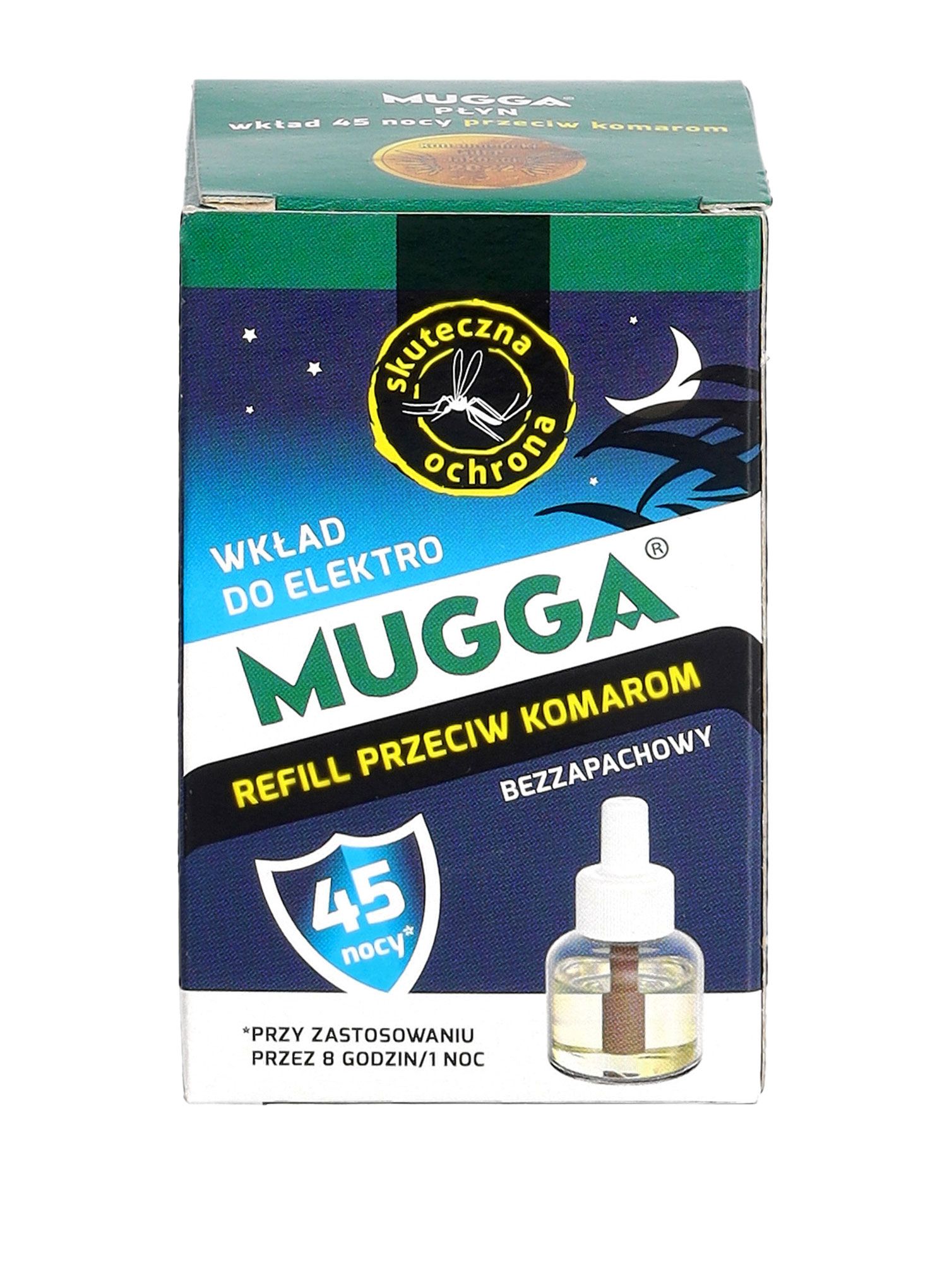 Pakeitimo skystis elektrofumigatoriui MUGGA Electro 45 naktims 35 ml