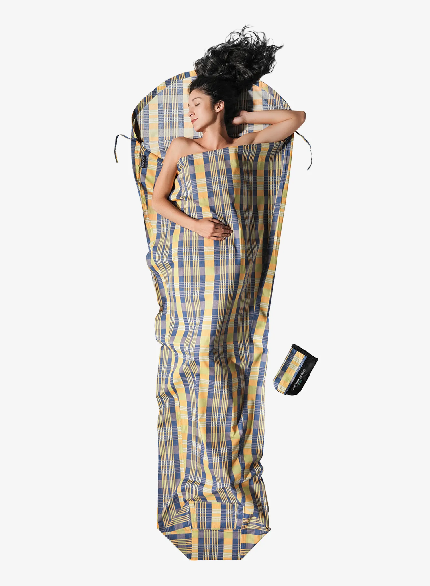Miegmaišio įdėklas Cocoon MummyLiner - Cotton - travel checks