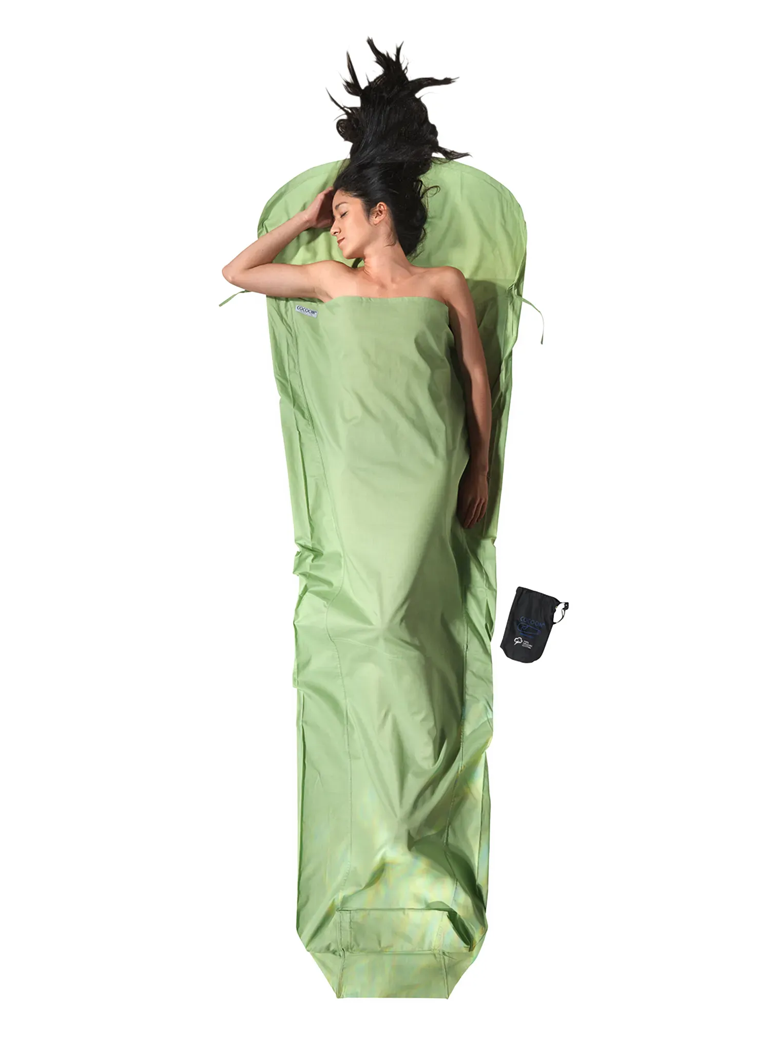 Miegmaišio įdėklas Cocoon MummyLiner - Organic Cotton - forest shade