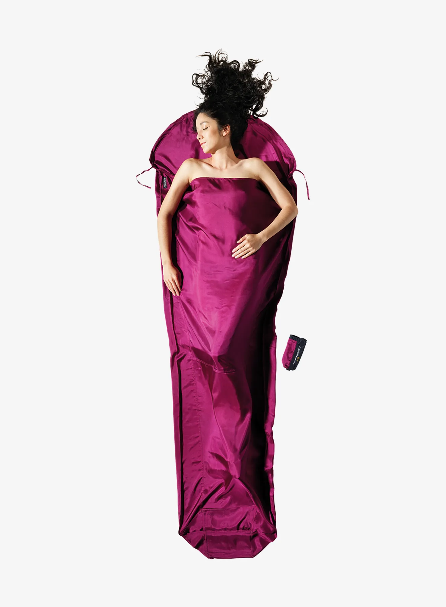 Miegmaišio įdėklas Cocoon MummyLiner - Silk - mulberry red