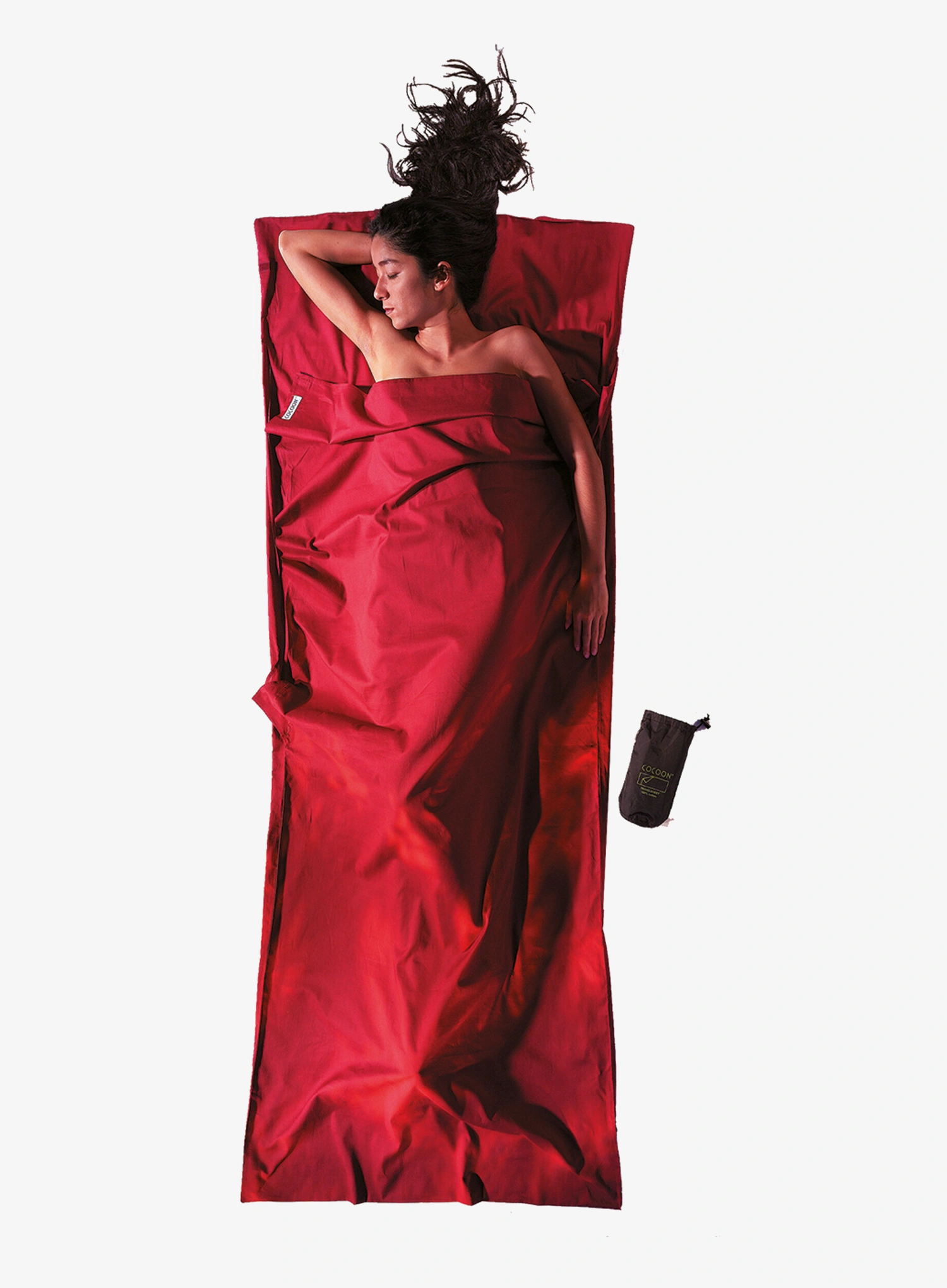 Miegmaišio įdėklas Cocoon TravelSheet - Cotton - monks red