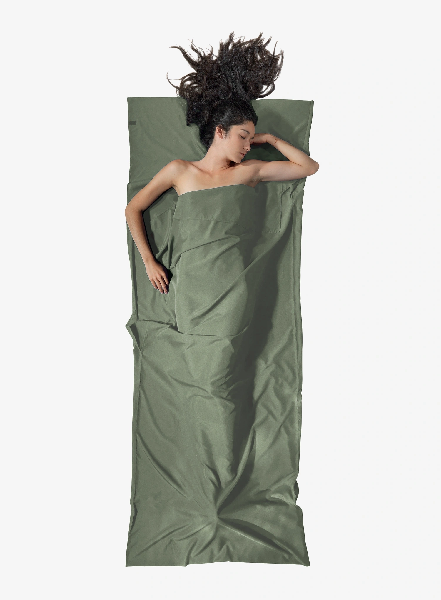 Miegmaišio įdėklas Cocoon TravelSheet - Lyocell - eucalyptus green