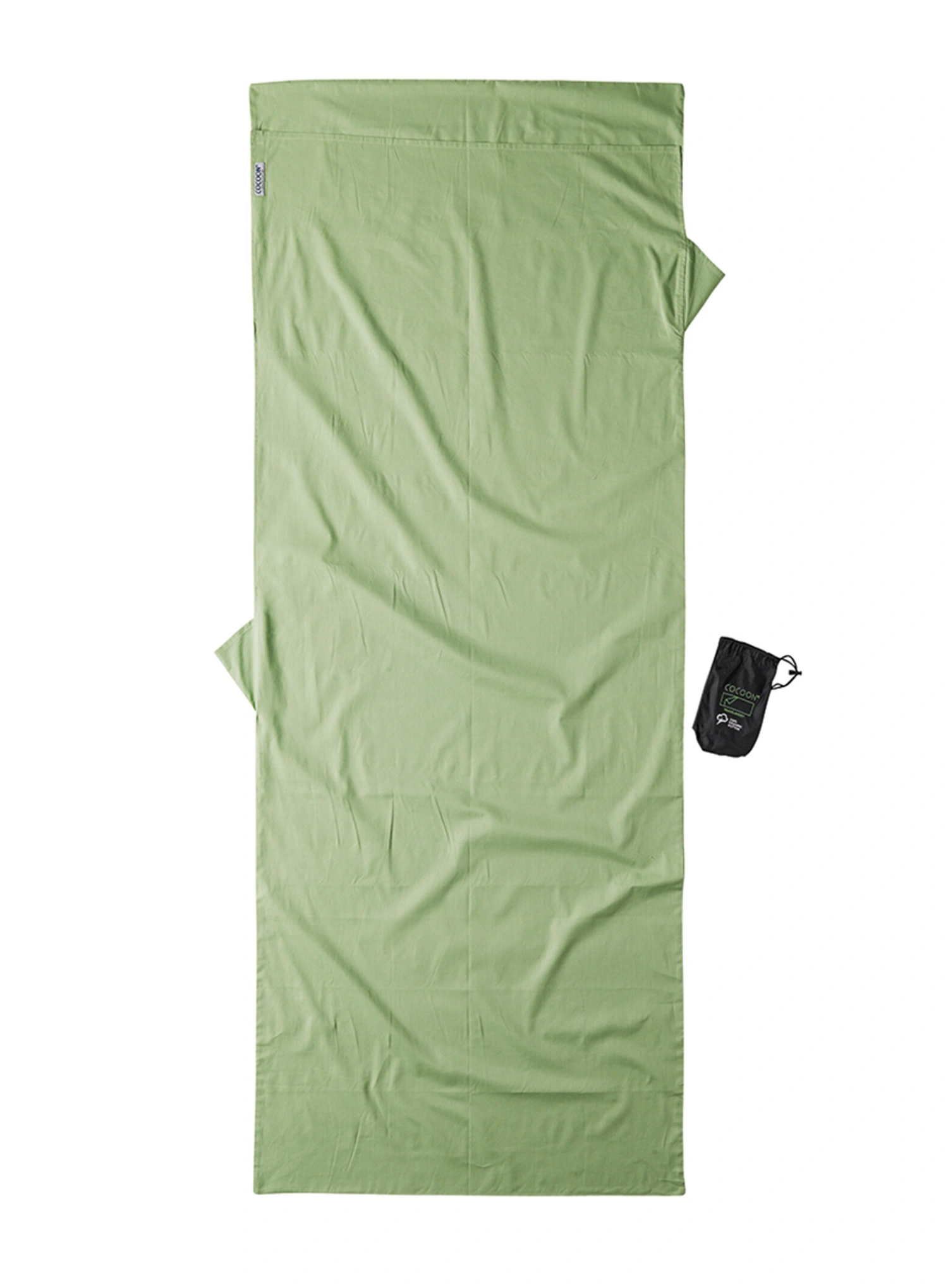 Miegmaišio įdėklas Cocoon TravelSheet - Organic Cotton - forest shade